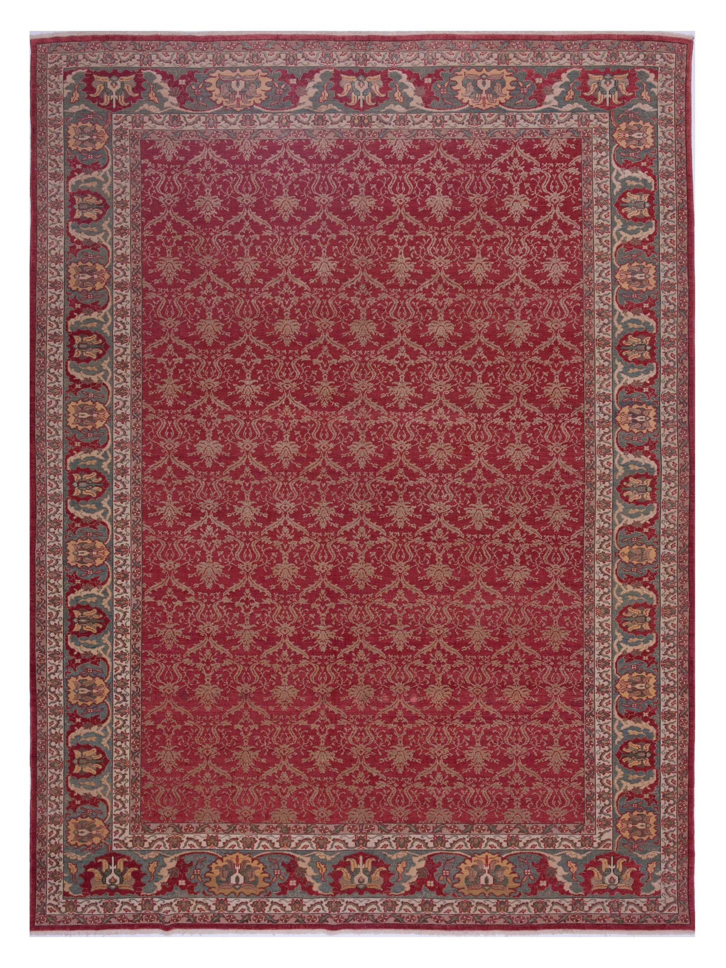 Pasha Antique Loom  Rust Sage Green Transitional