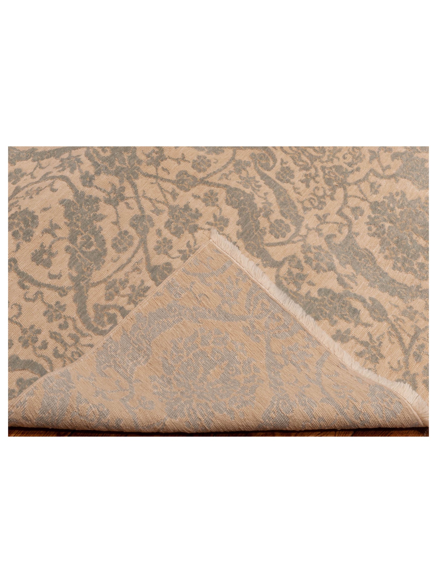 Defne Orchid Ivory Blue 6.5x9.5 Hand Knotted Rug