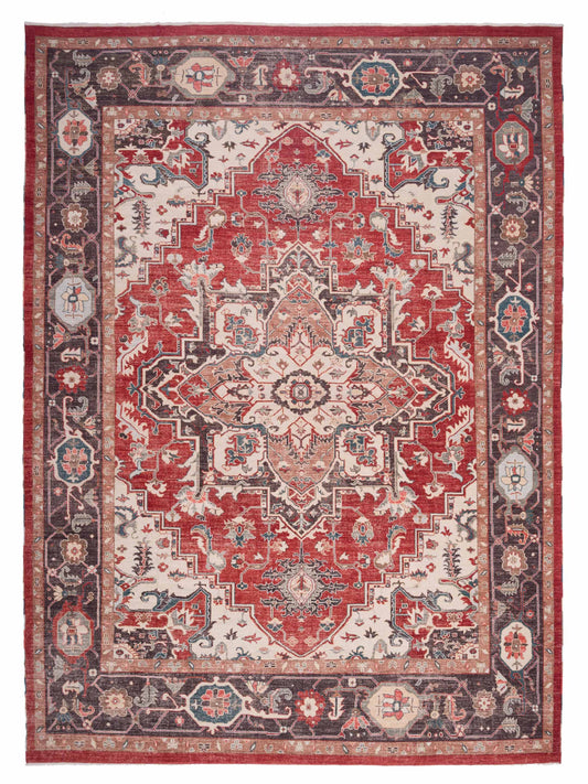 Anadol Angora Oushak  Red Dark Brown Traditional