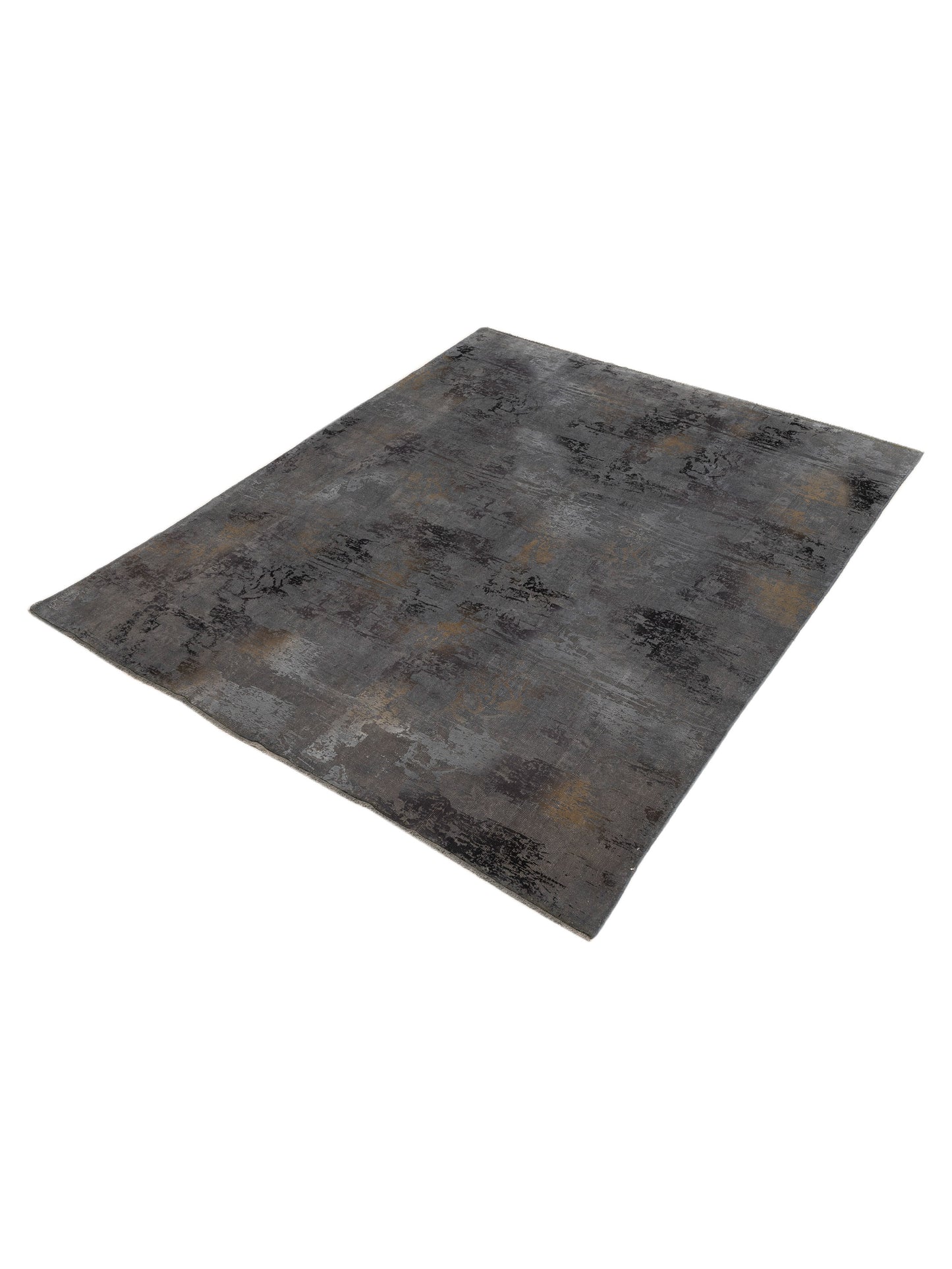 Vintage 84119 Dark Gray 7.10x9.5 Hand Knotted Rug