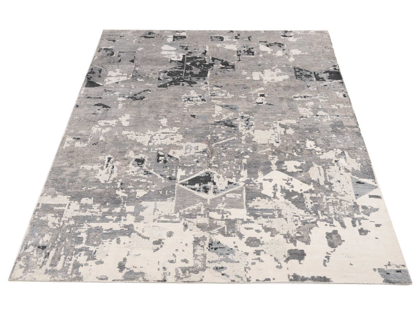 Tibetino 152705 Ivory Gray 8.1x10 Hand Knotted Rug