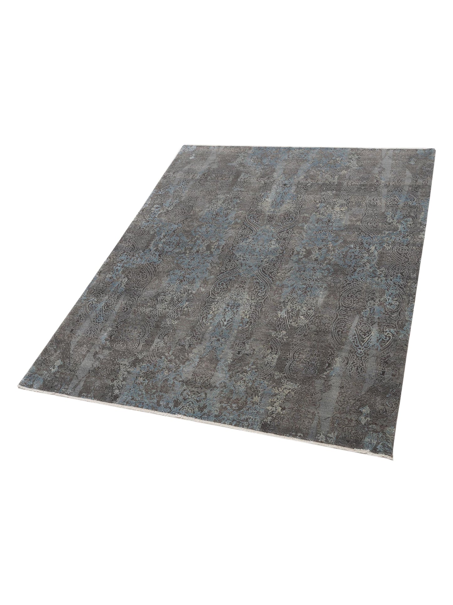 Mastersilk 127399 Gray 7.10x9.10 Hand Knotted Rug