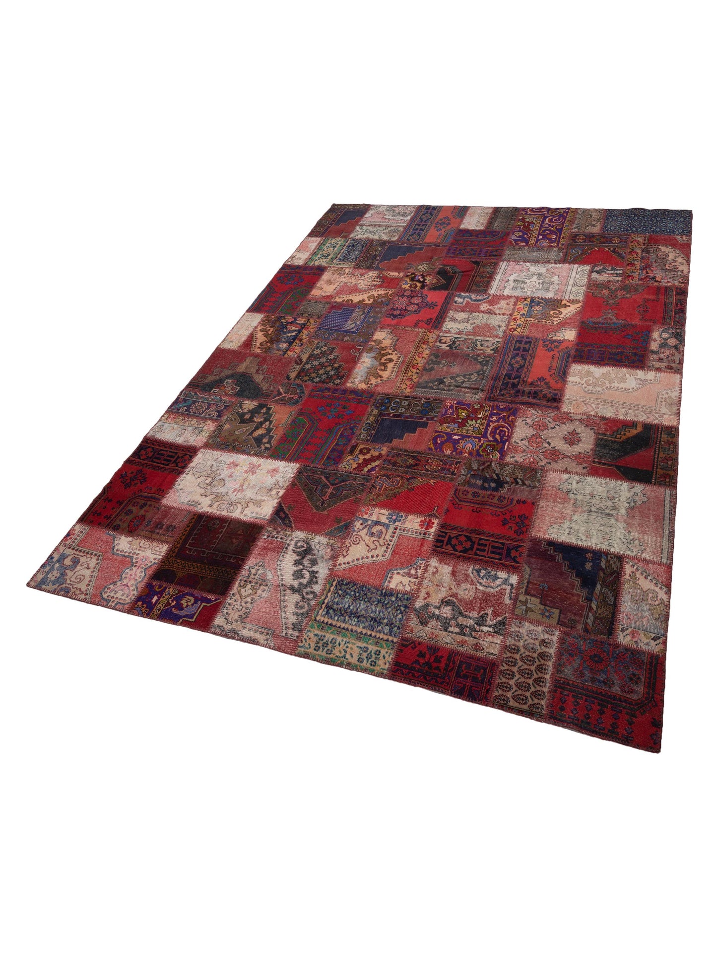 Turkish Vestige Patchwork 146052 Multi 11.6x15.7 Hand Knotted Rug