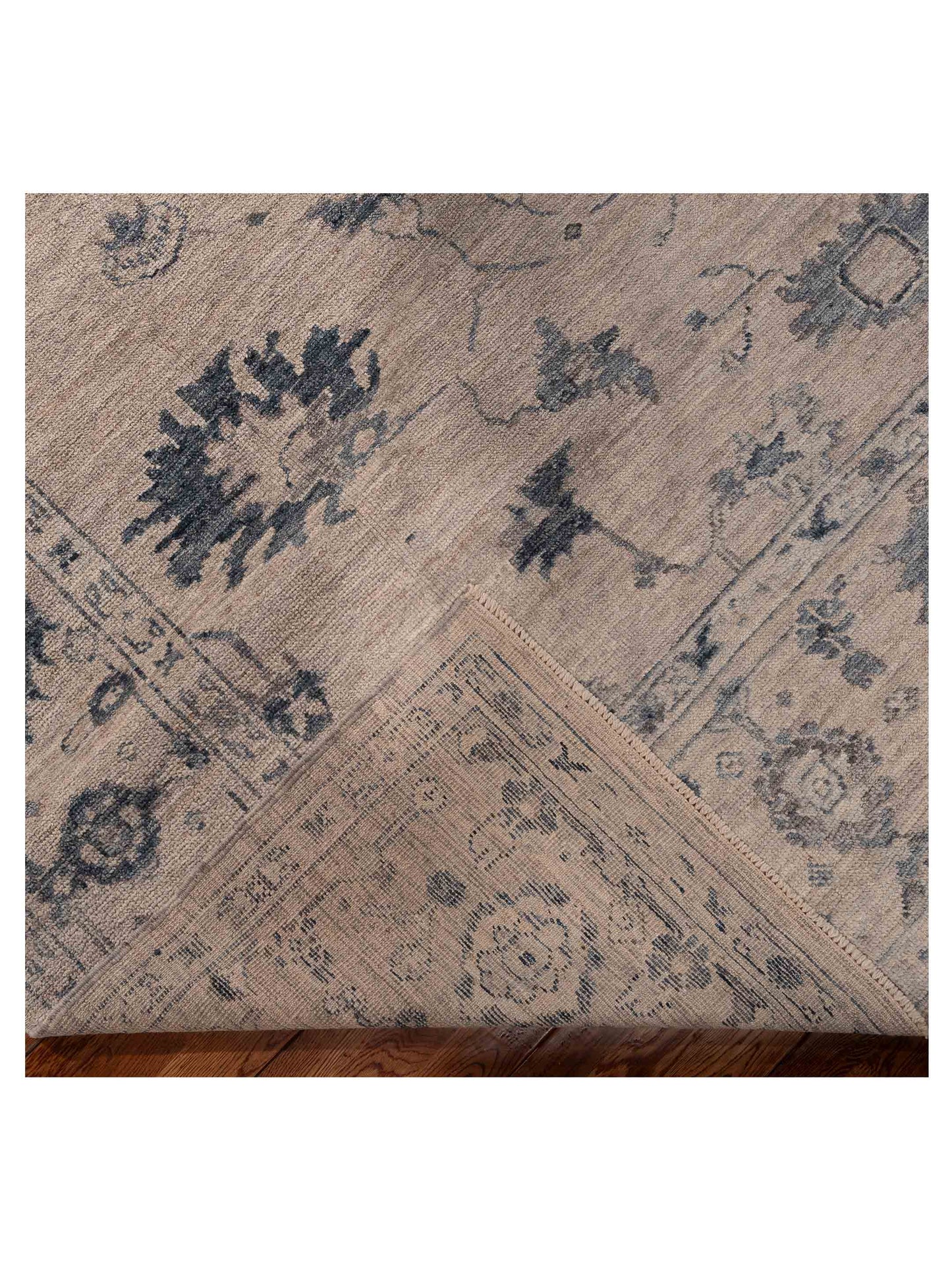 Angora Oushak 156158 Silver Silver 9.1x12.3 Hand Knotted Rug