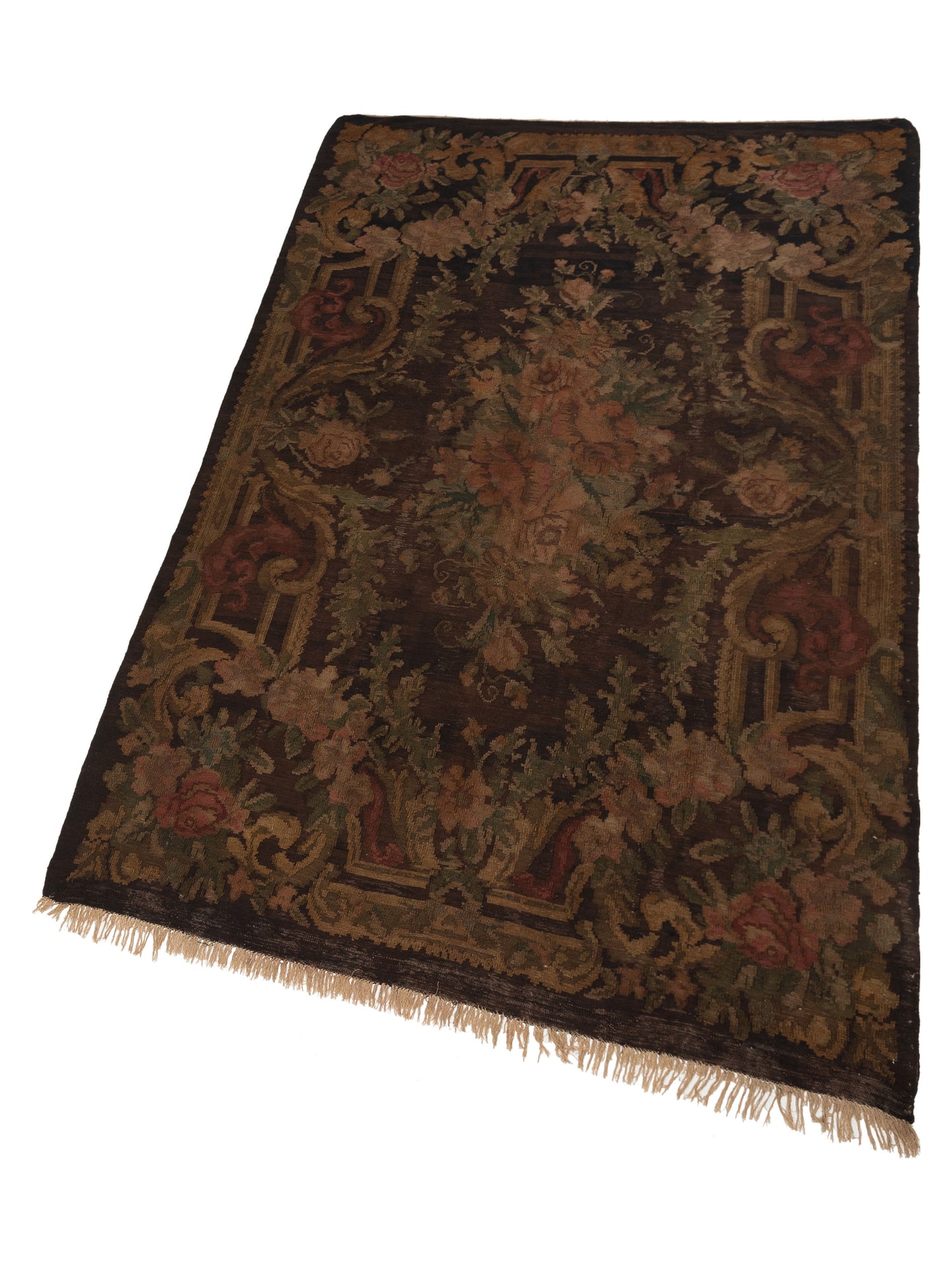 Old Basserabian Kilim 80878 Black Black 8.1x13 Hand Woven Rug