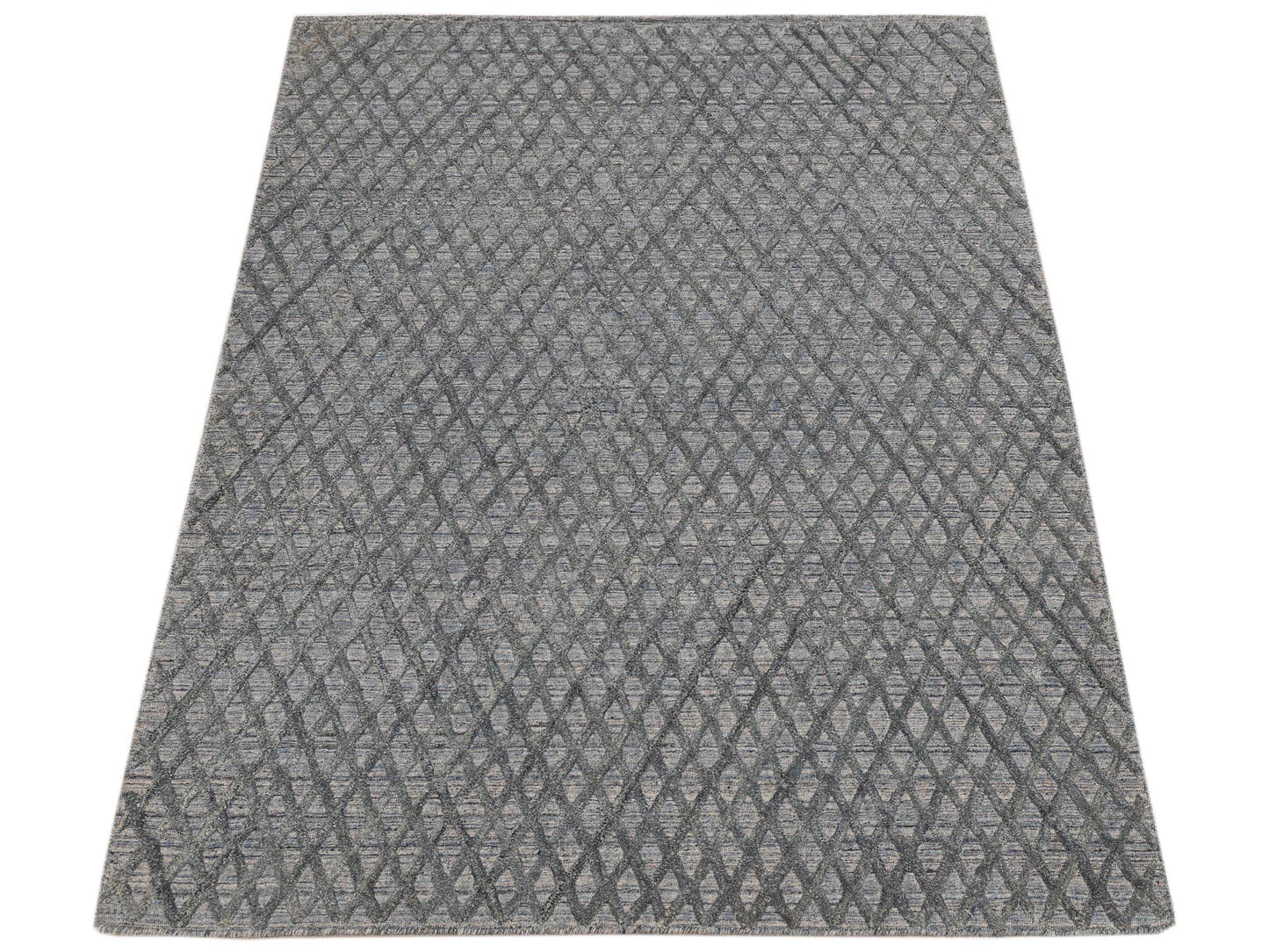 Himalayan 142599 Blue Gray 4.2x6.1 Hand Knotted Rug