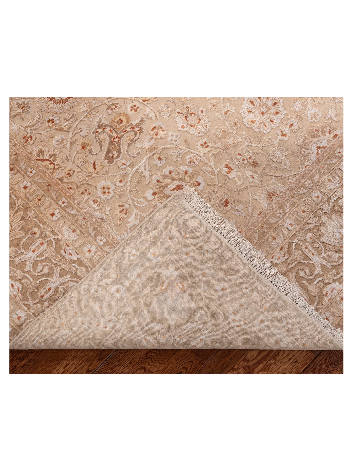Imperial Silk 153361 Cream Gold 8.2x10.2 Hand Knotted Rug