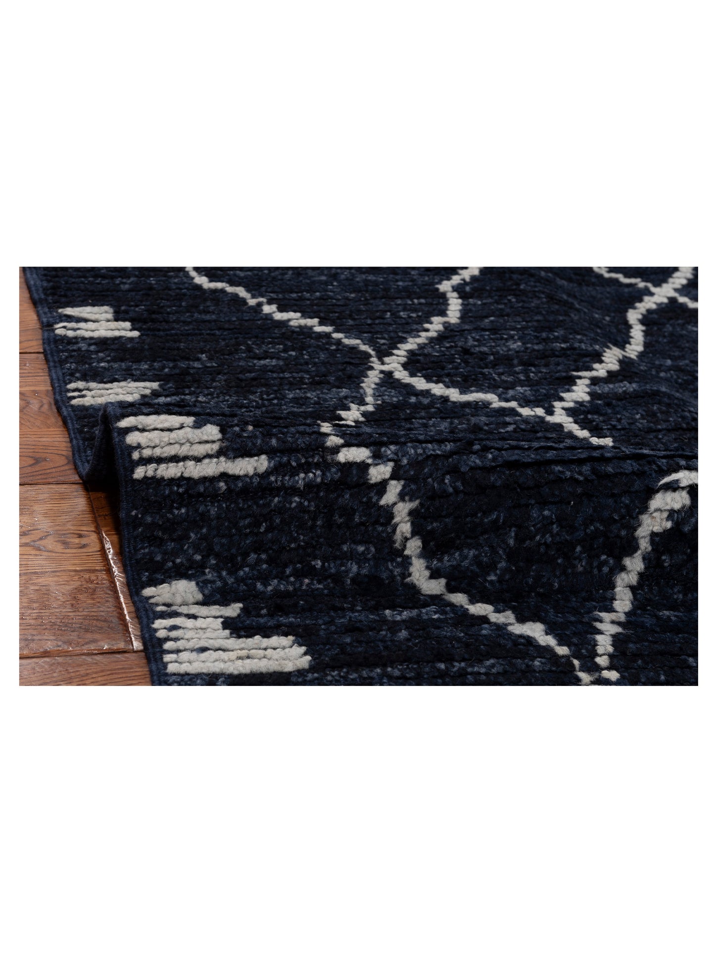Berber Aspendos Navy Ivory 11.8x15.11 Hand Knotted Rug