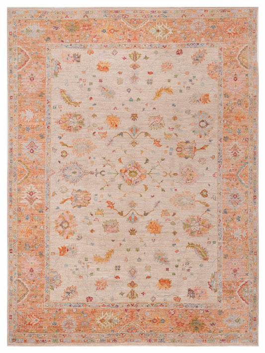 Anadol Angora Oushak  Beige Orange Traditional