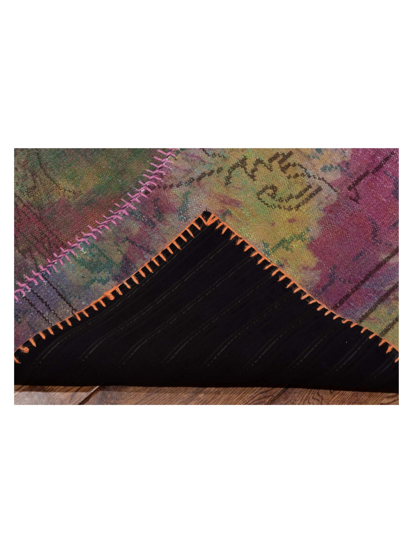 Turkish Vestige Patchwork 114257 Multi 7.9x9.9 Hand Knotted Rug