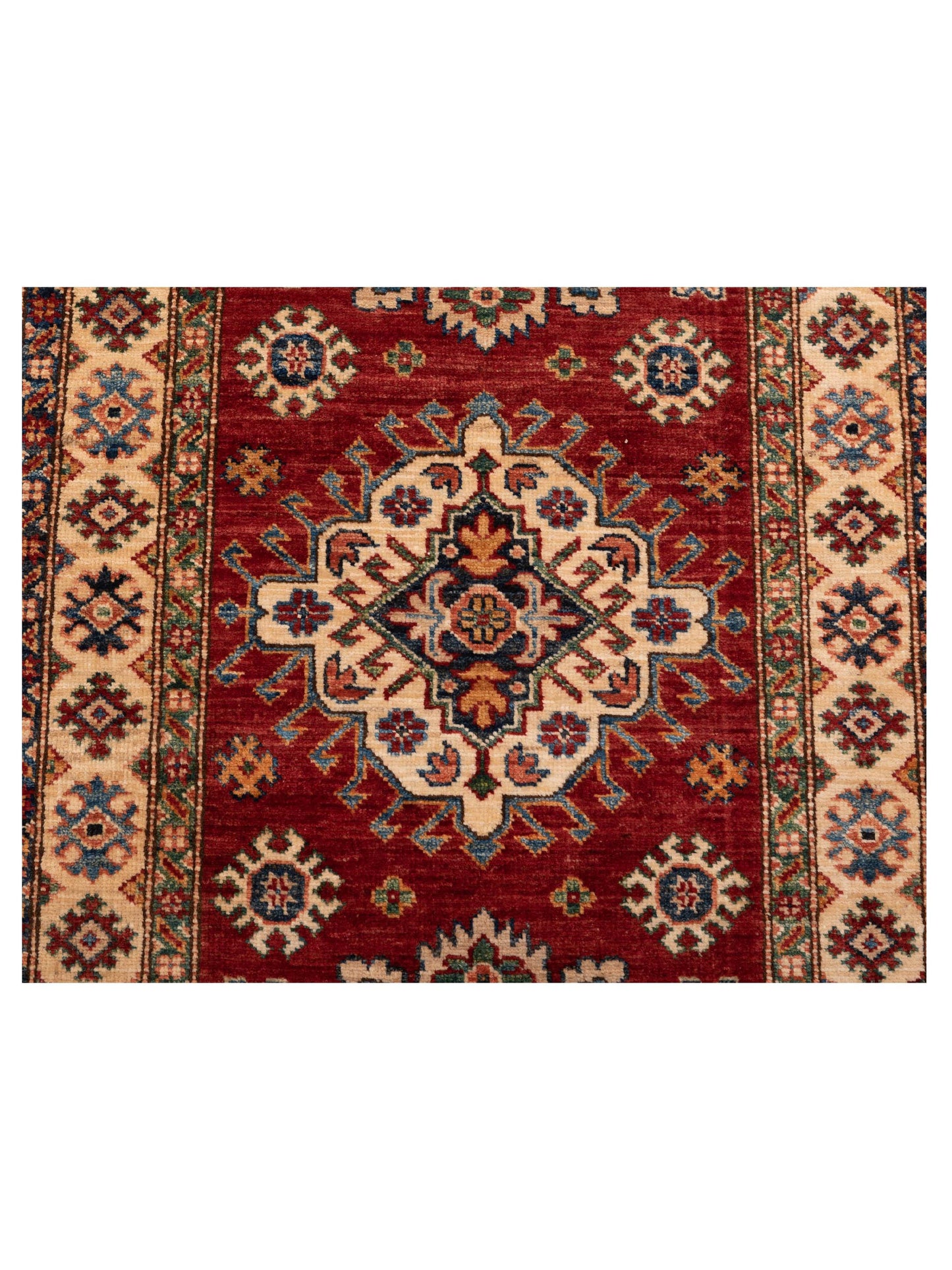 Artisan Kazak 148955 Red Ivory 2.8x4 Hand Knotted Rug
