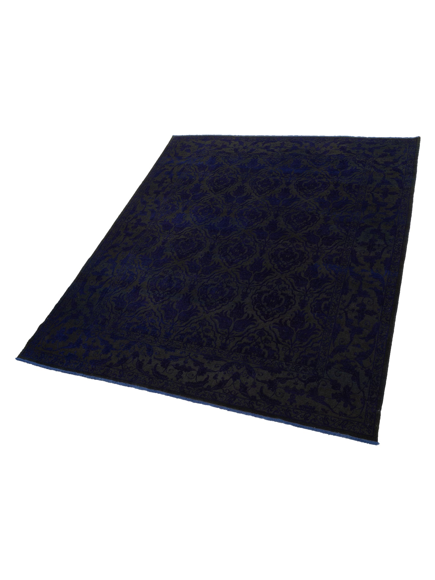 Color Bouquet 114937 Charcoal Purple 9.2x10.10 Hand Knotted Rug