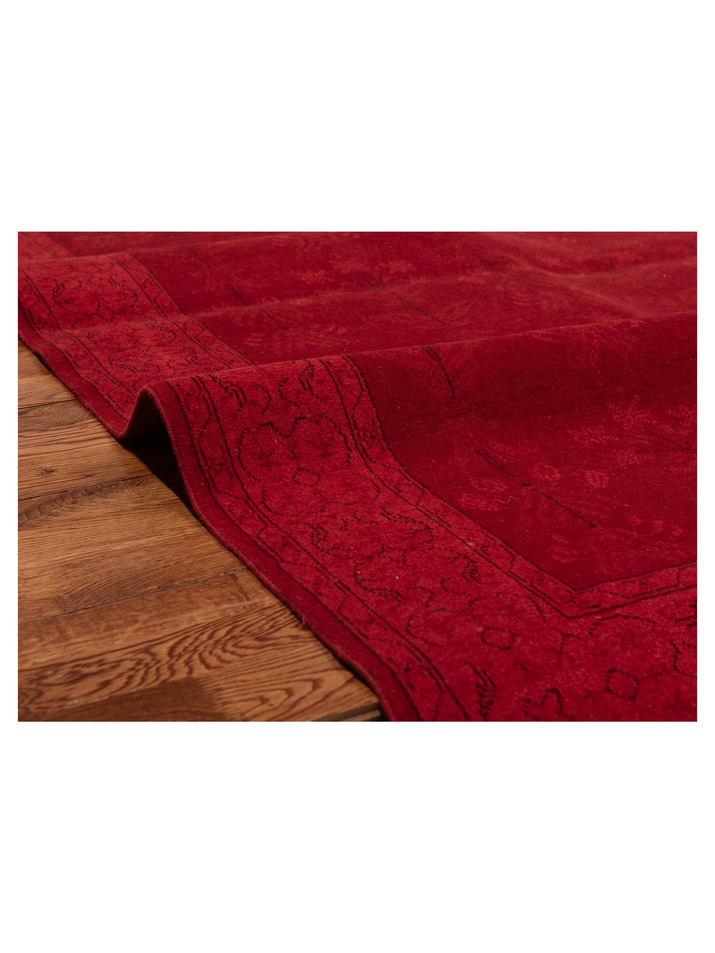 Vintage 108922 Red 4.4x6.3 Hand Knotted Rug