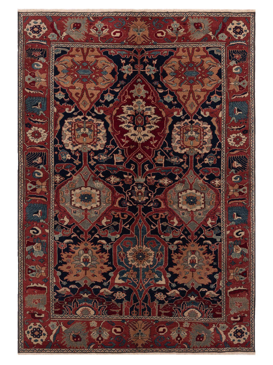 Pasha Antique Loom  Navy Rust Traditional