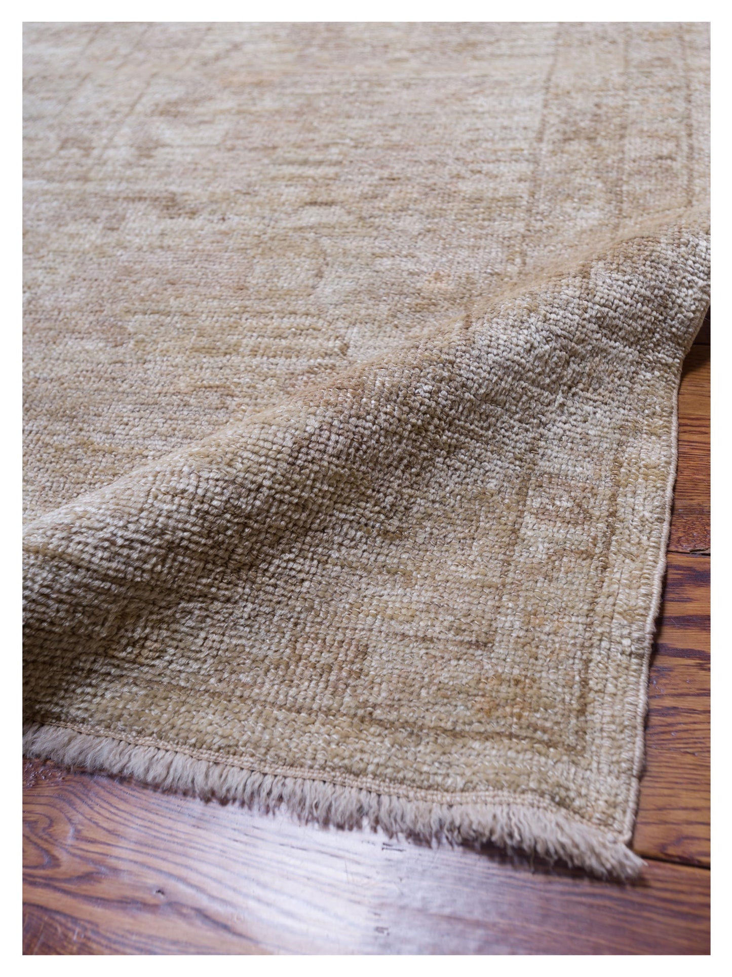 Angora Oushak 108756 Beige Beige 14.9x19.9 Hand Knotted Rug