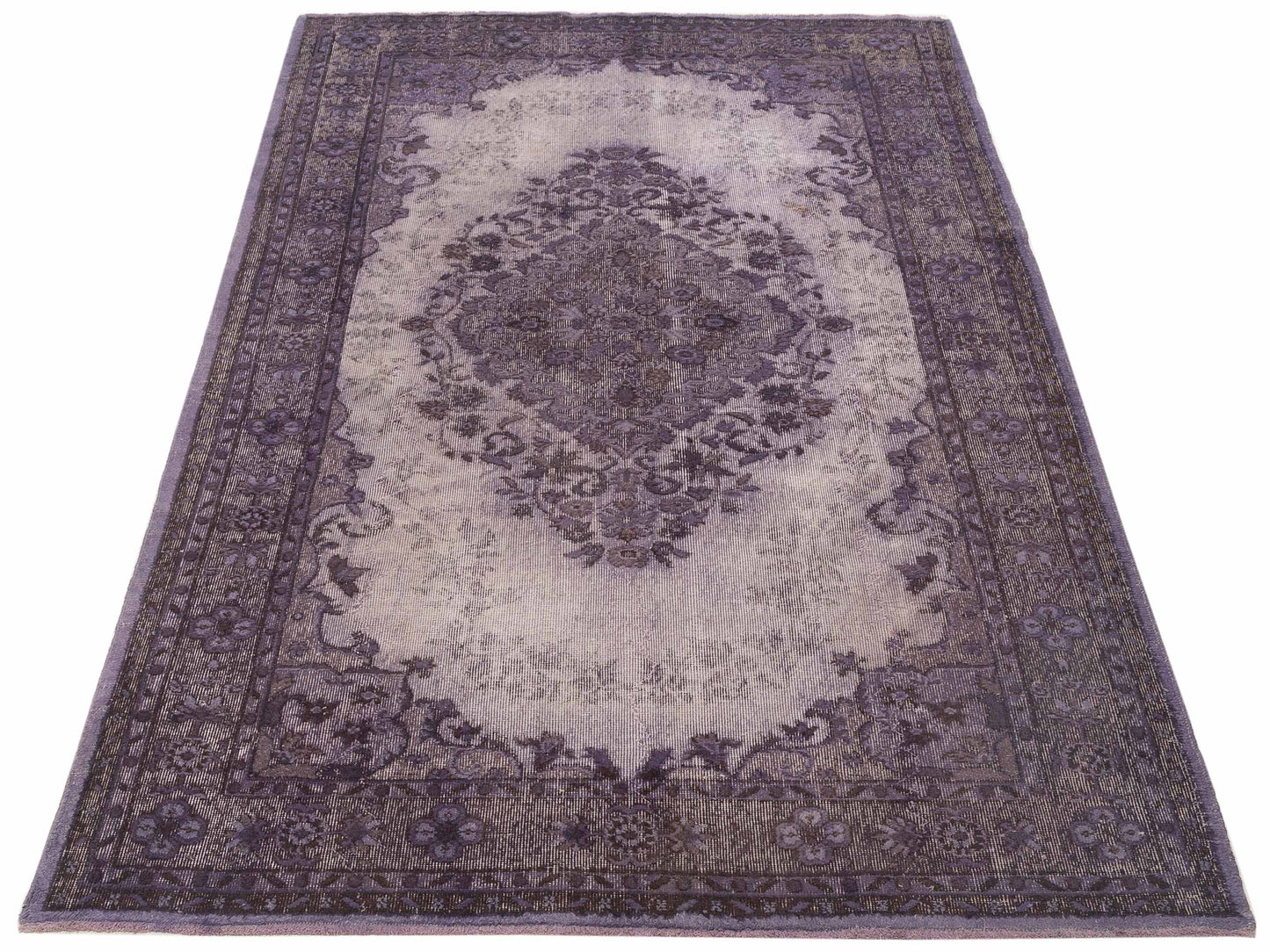 Vintage 121968 Purple 6.3x10 Hand Knotted Rug