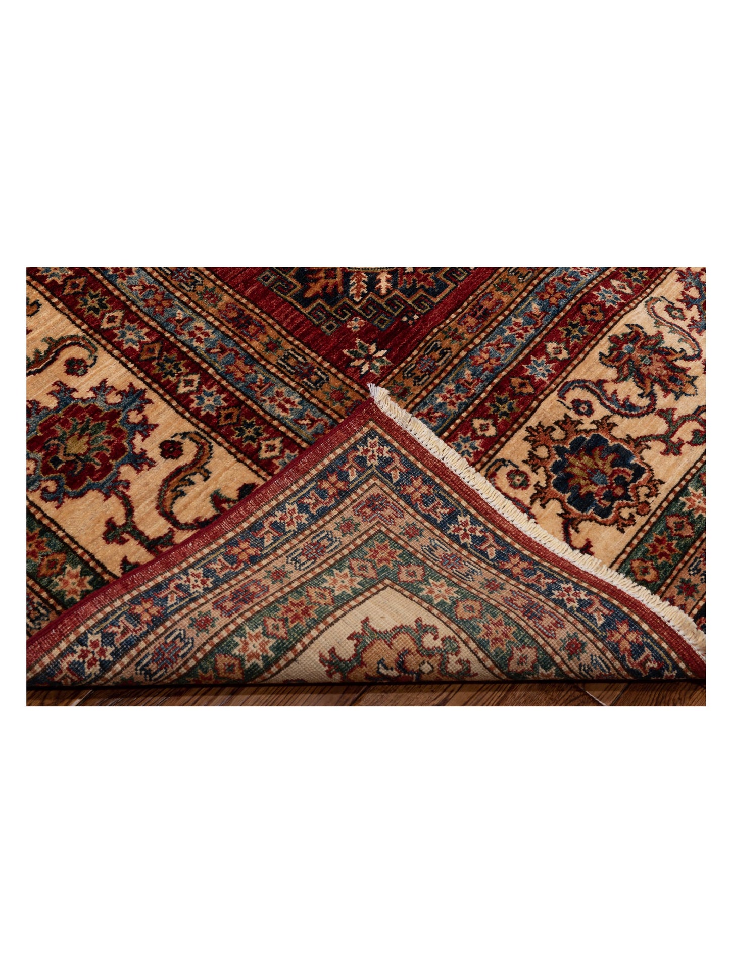 Kazak 148734 Red Ivory 9x12.3 Hand Knotted Rug