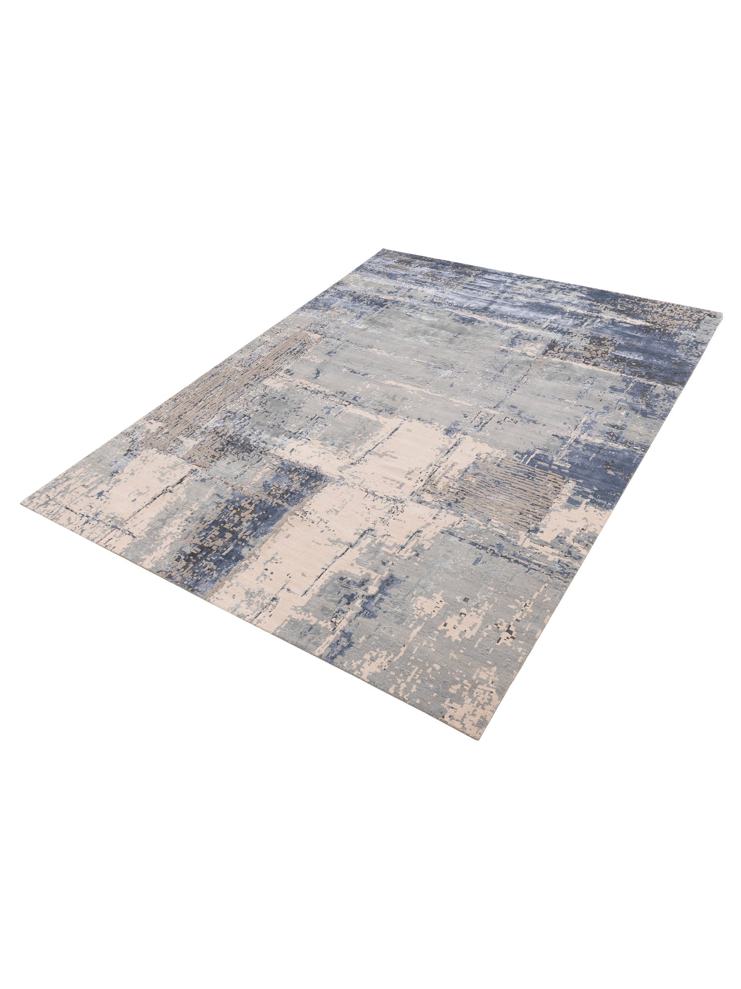 Tibetino 154833 Ivory Gray 9.1x11.11 Hand Knotted Rug