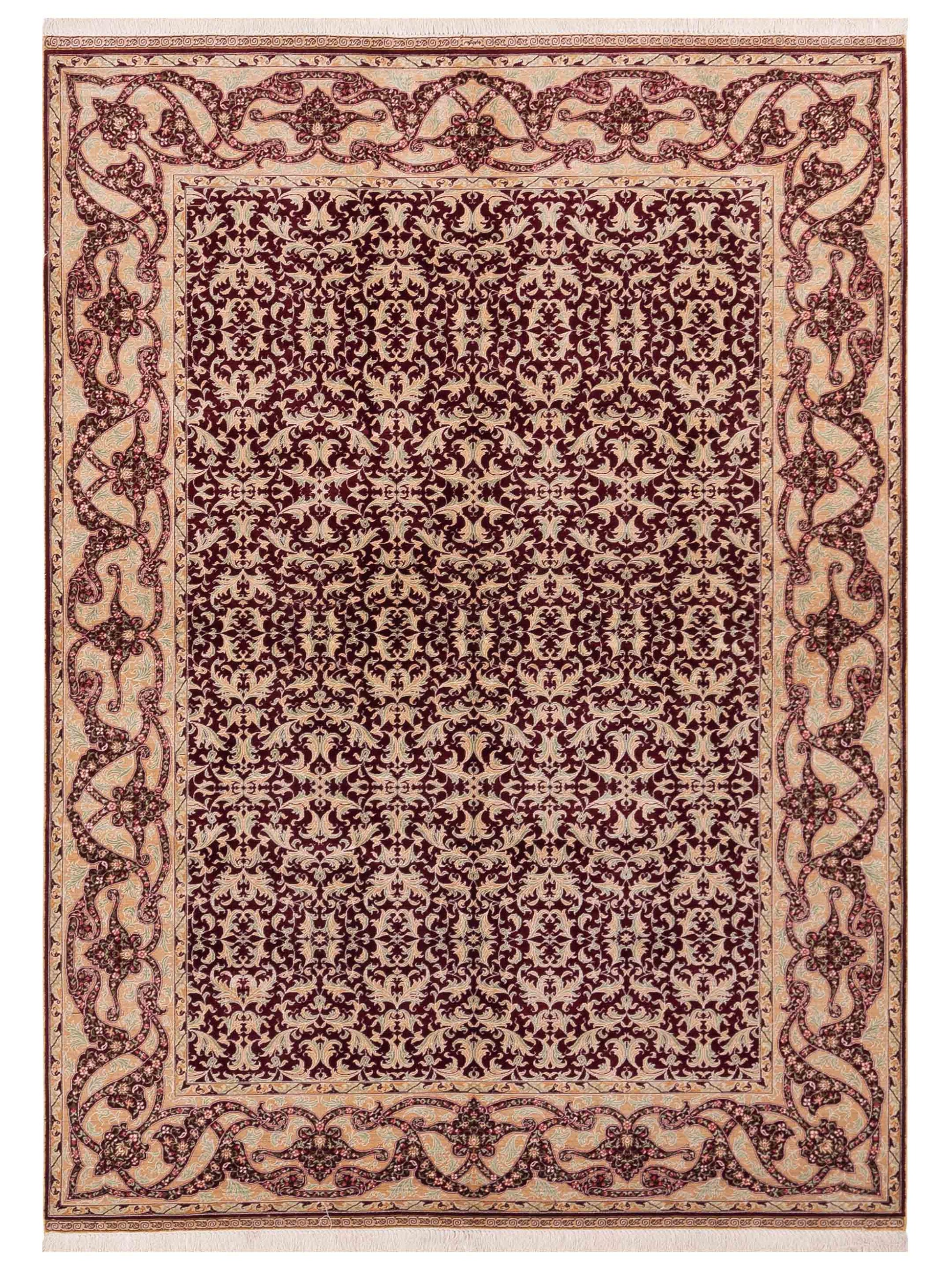 Pasha Pure Silk  Red Cream Traditional