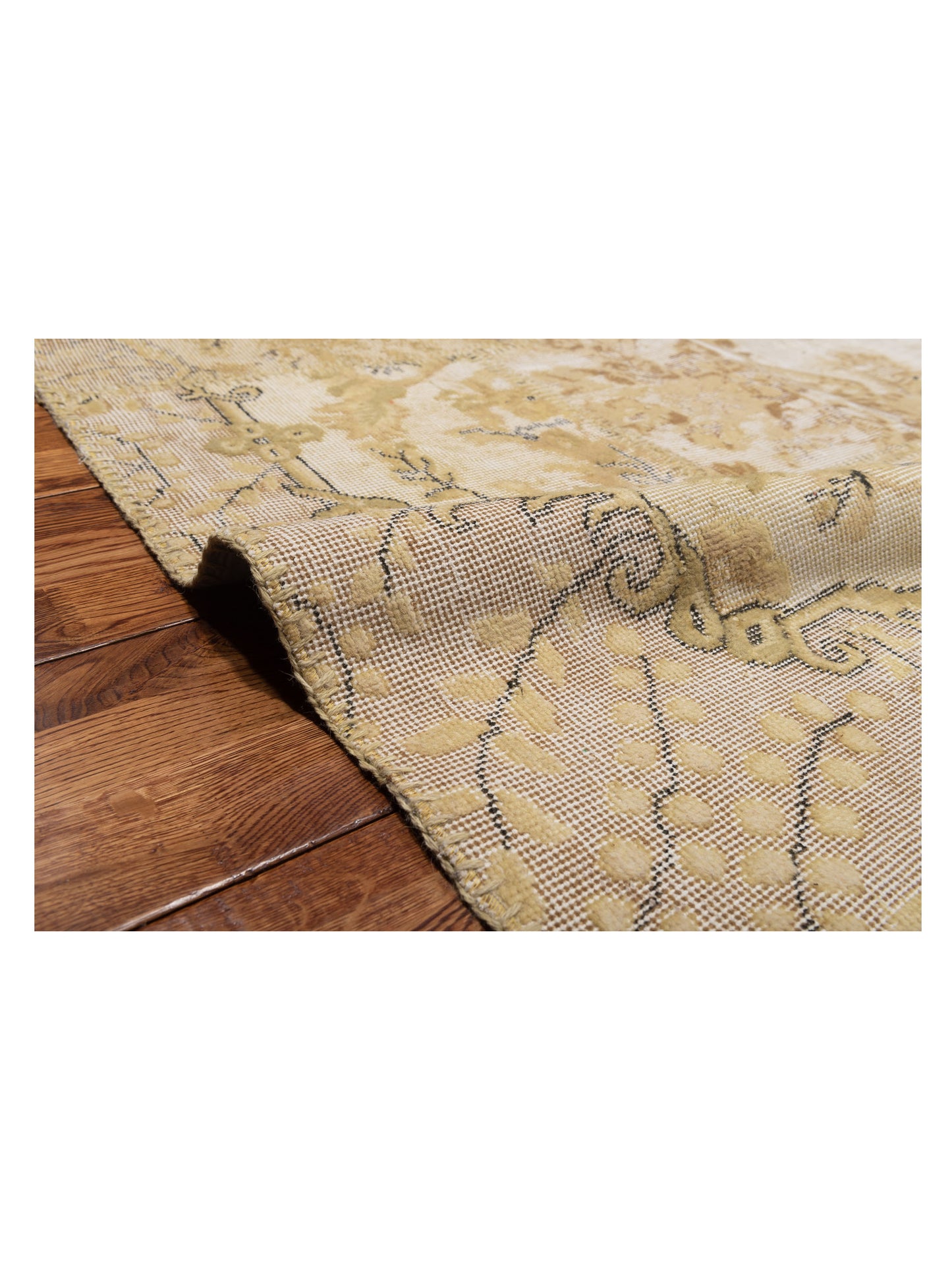 Turkish Vestige Patchwork 146035 Light Green 10.1x13.11 Hand Knotted Rug