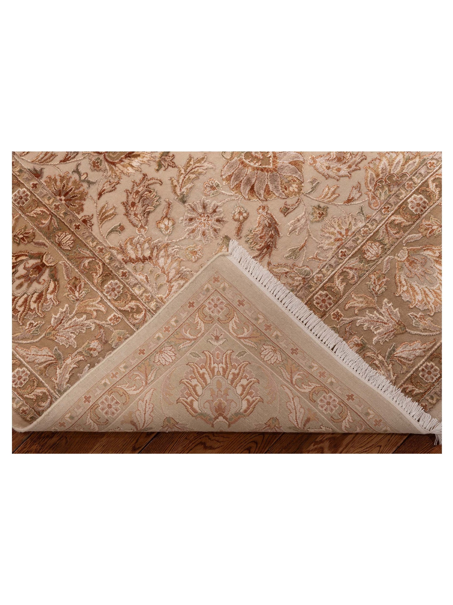 Imperial Silk 153363 Beige Cream 8.2x10 Hand Knotted Rug