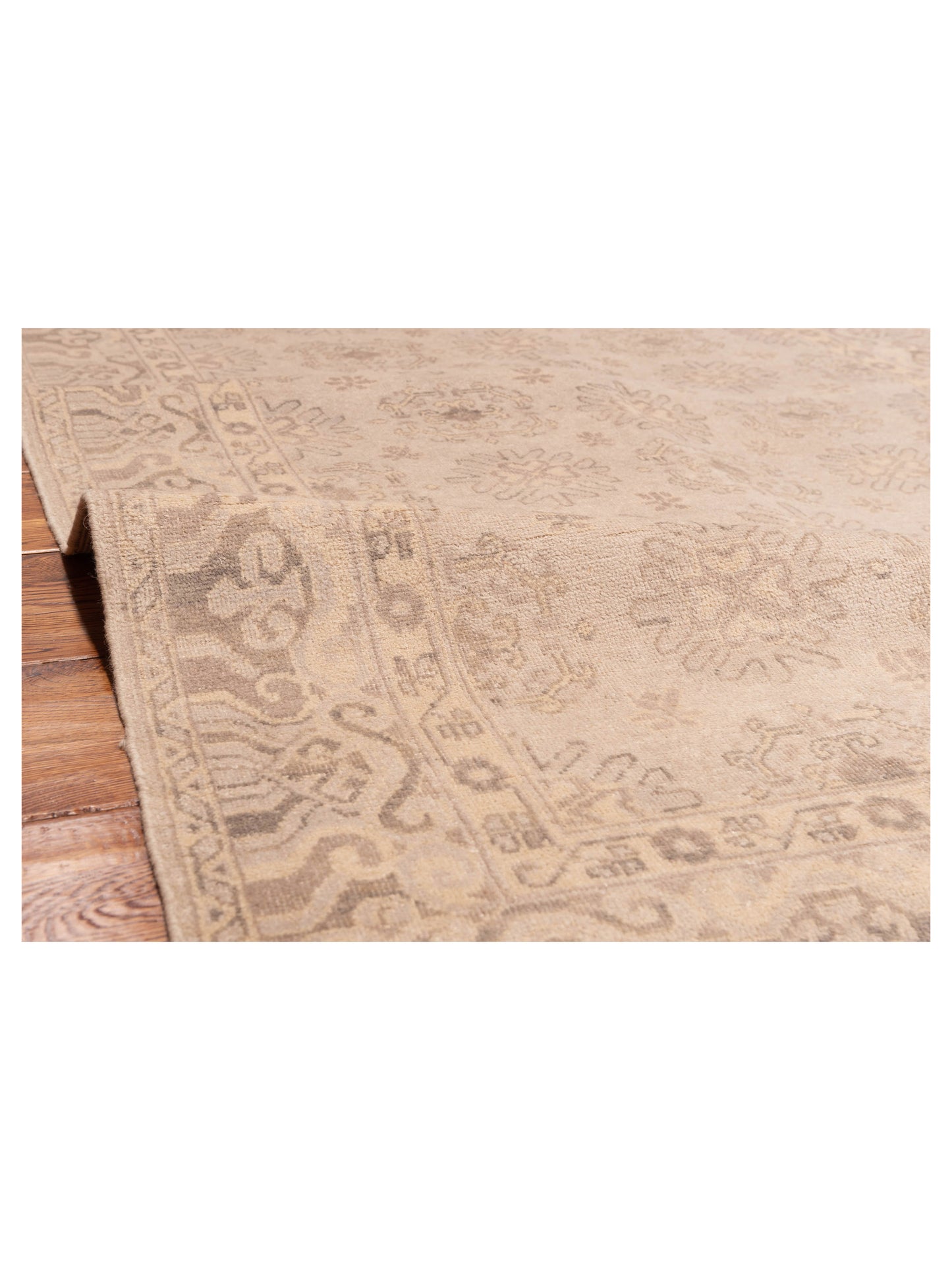 Evren 123396 Silver Silver 5x8 Hand Knotted Rug