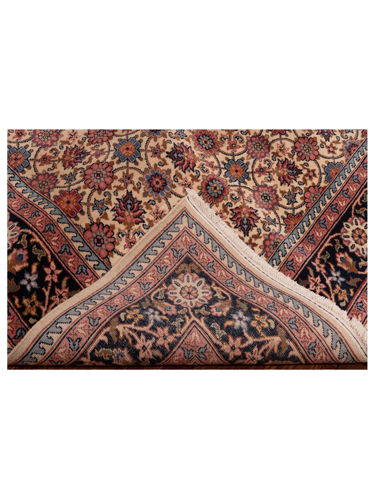 Crown 147786 Ivory Navy 6.7x10.1 Hand Knotted Rug