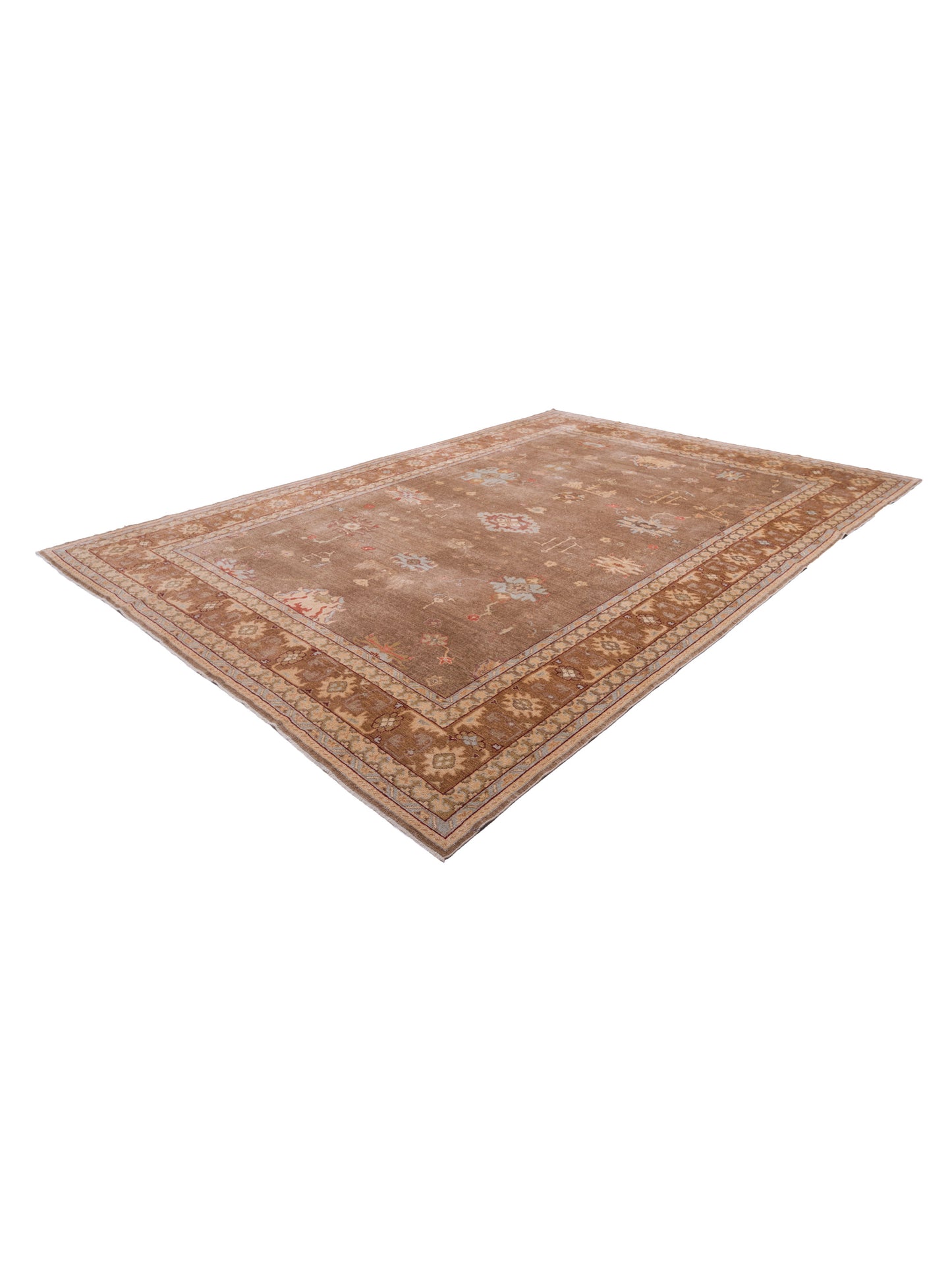Angora Oushak 82516 Brown Brown 11x15.7 Hand Knotted Rug