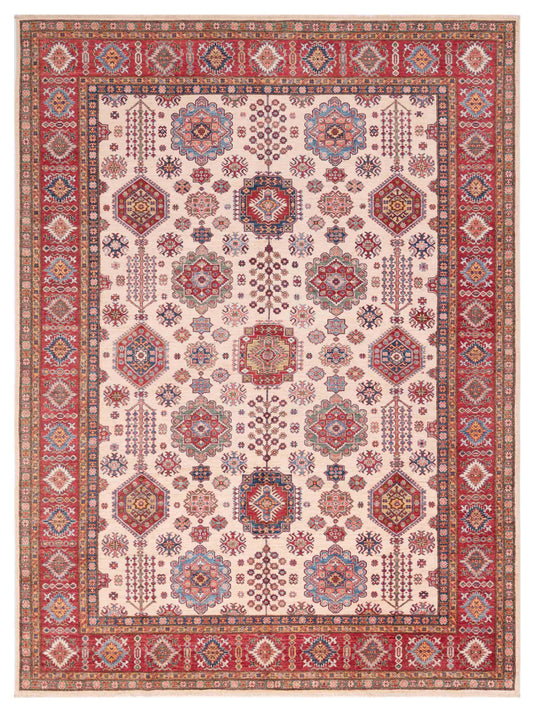 Nomad Super Kazak  Ivory Red Tribal