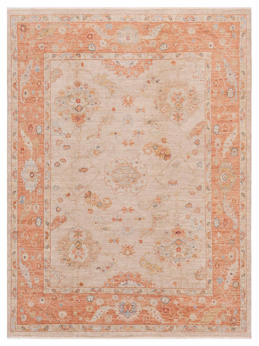 Anadol Angora Oushak  Ivory Rust Traditional