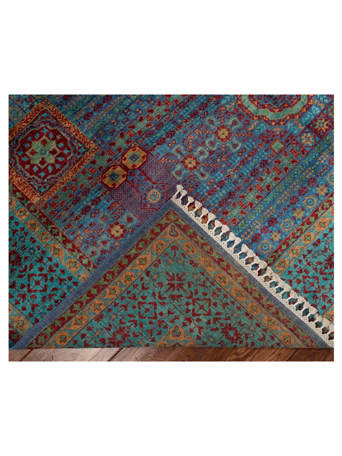 Artisan Mamluk 152281 Blue Turquoise 8.5x11.4 Hand Knotted Rug