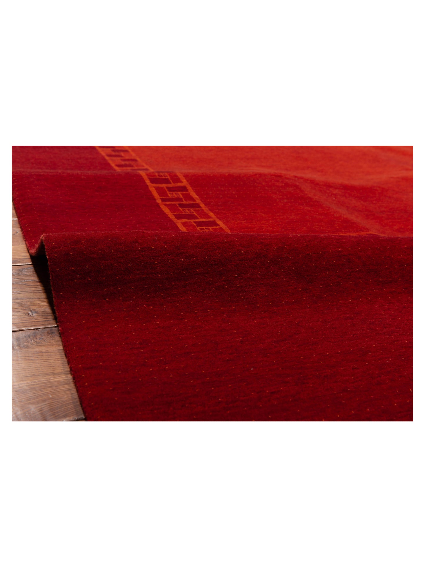 Loribaft 108476 Orange Red 9x11.9 Hand Knotted Rug