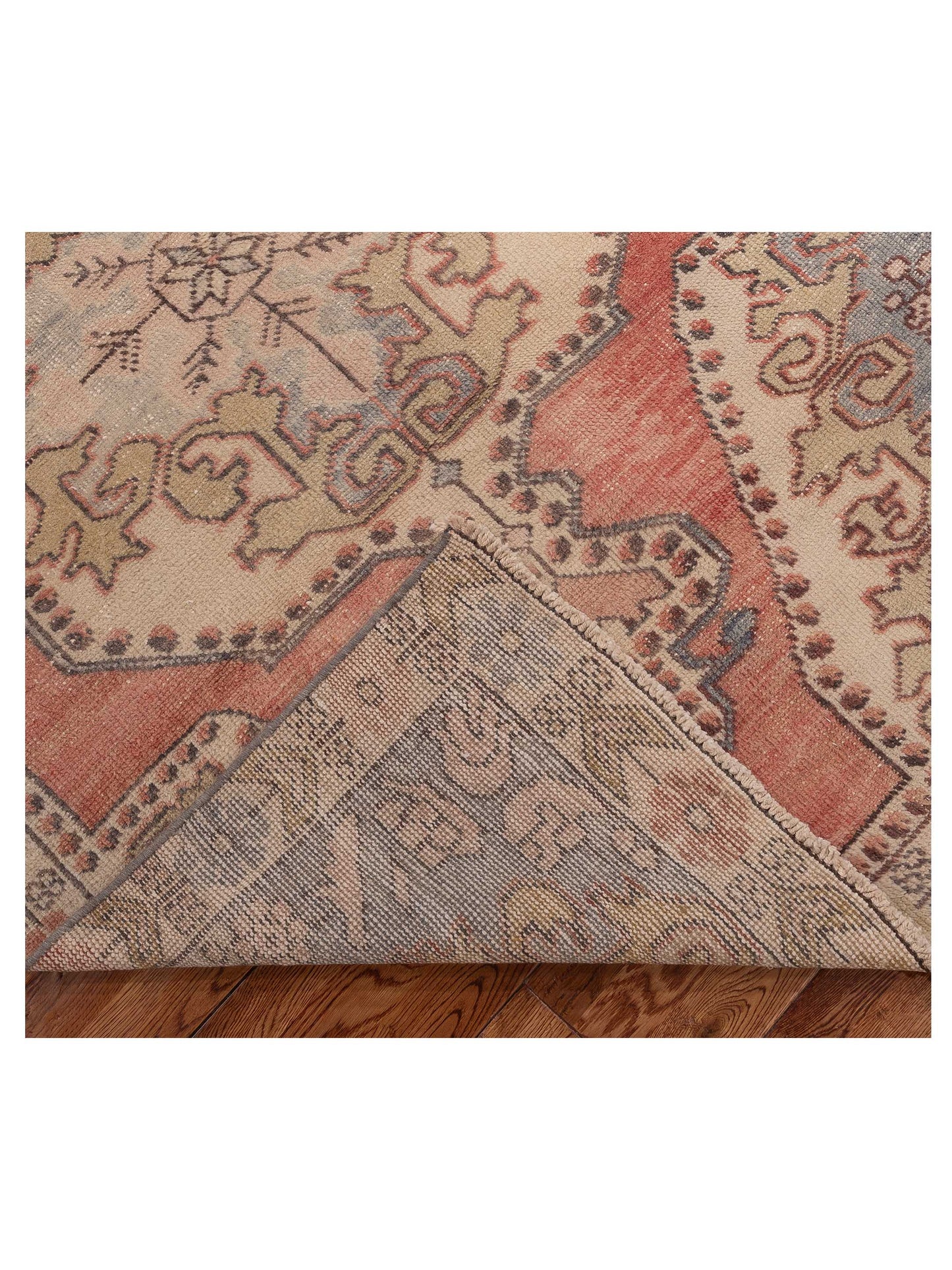 Old Anatolian 154151 Pink Beige 4.4x6.11 Hand Knotted Rug