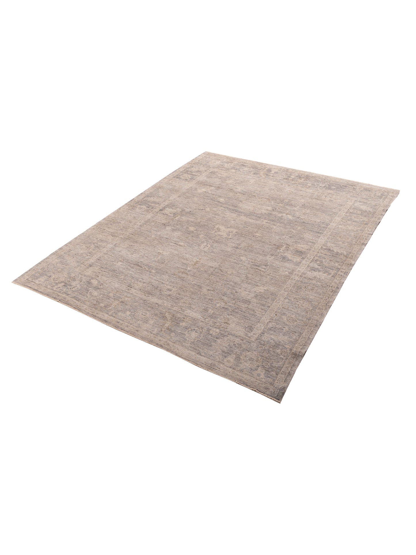 Angora Oushak 156215 Gray Gray 9x11.7 Hand Knotted Rug
