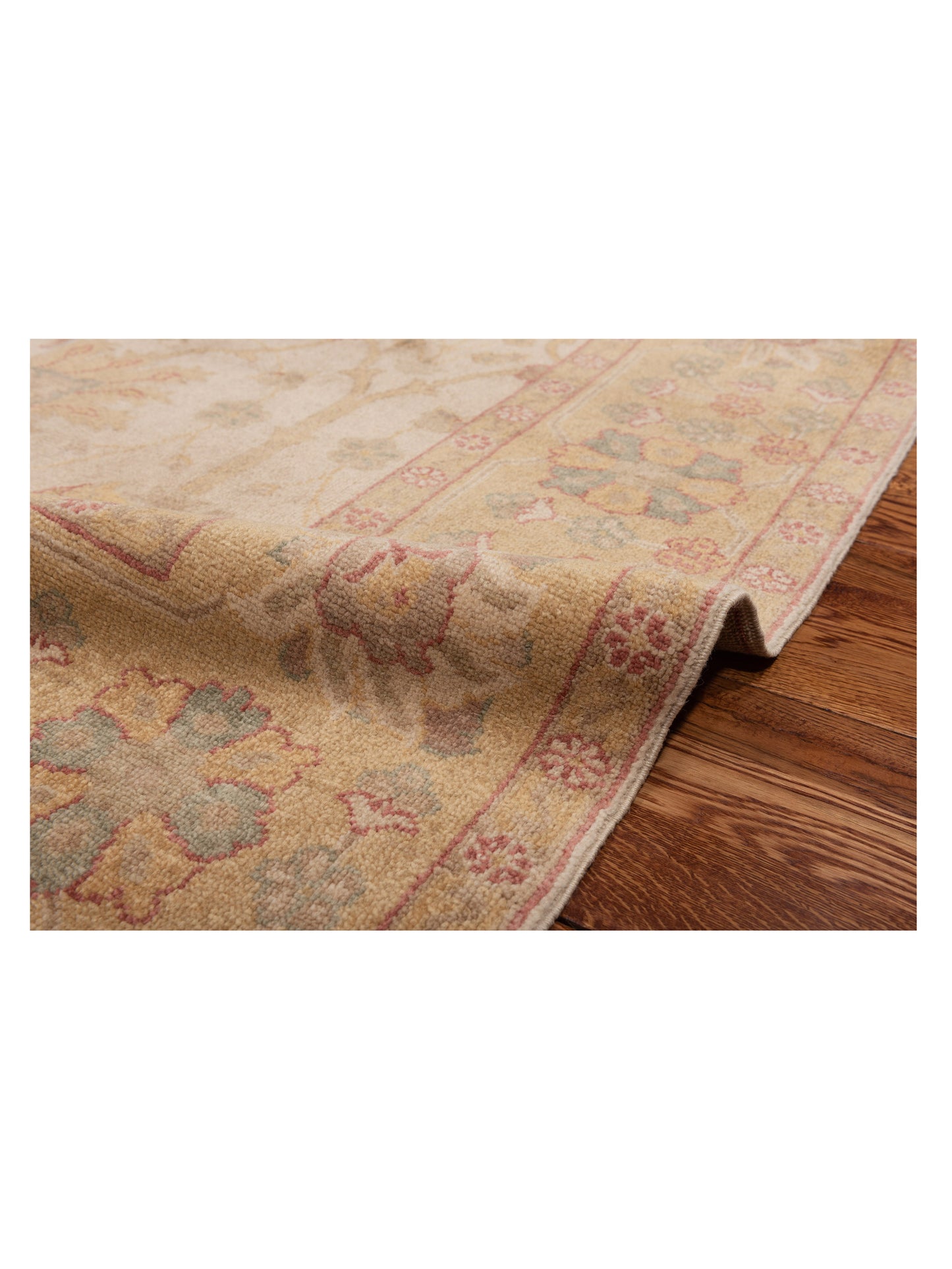 Antique Loom 92959 Beige Gold 6.10x8.11 Hand Knotted Rug