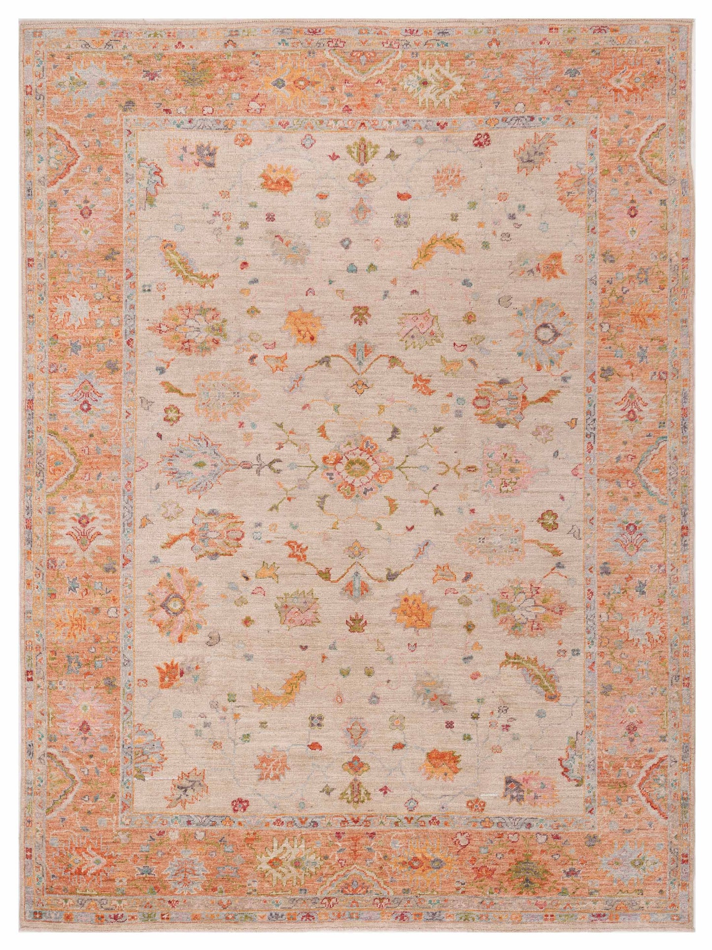 Anadol Angora Oushak  Beige Orange Traditional
