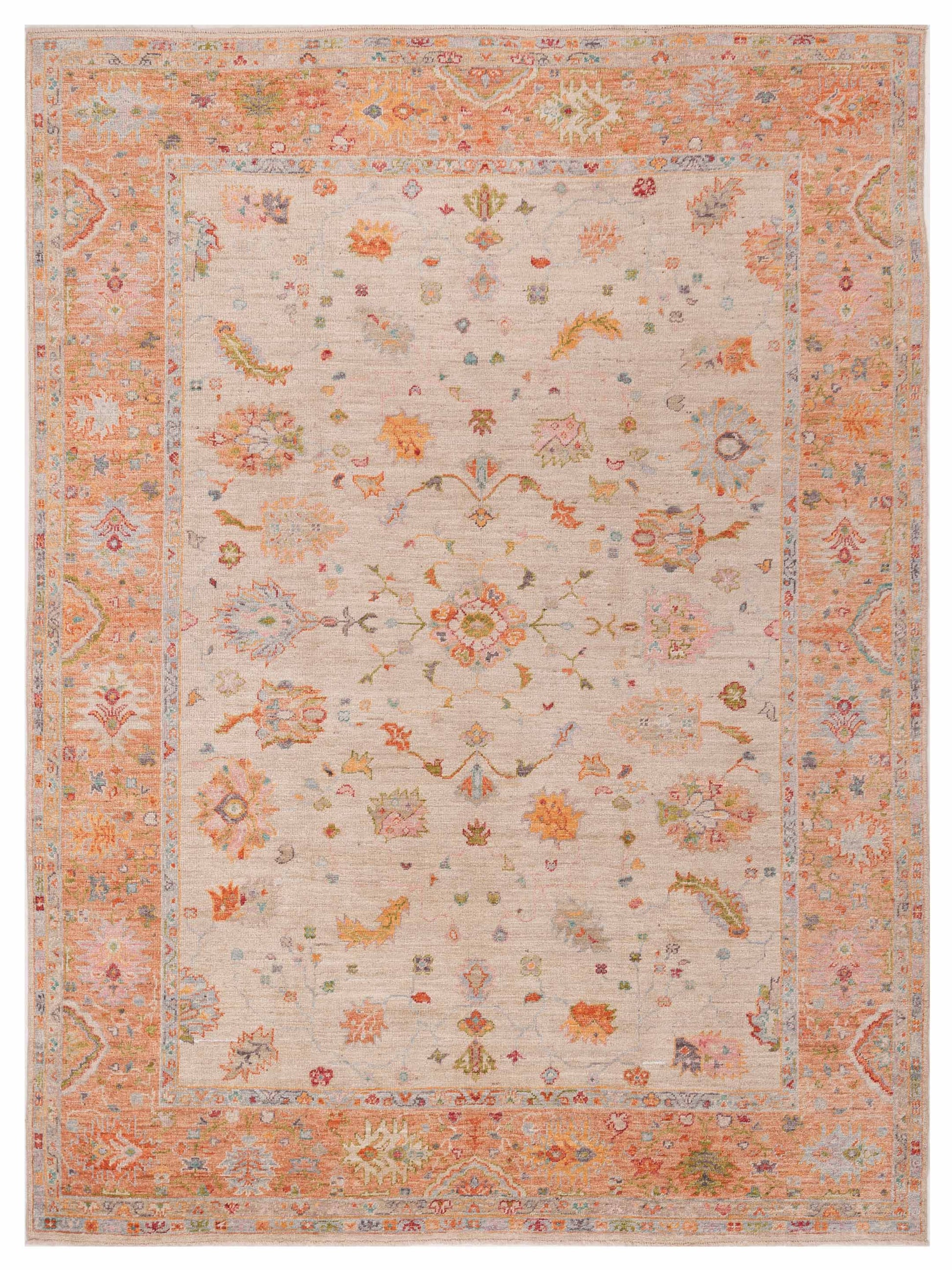 Anadol Angora Oushak  Beige Orange Traditional