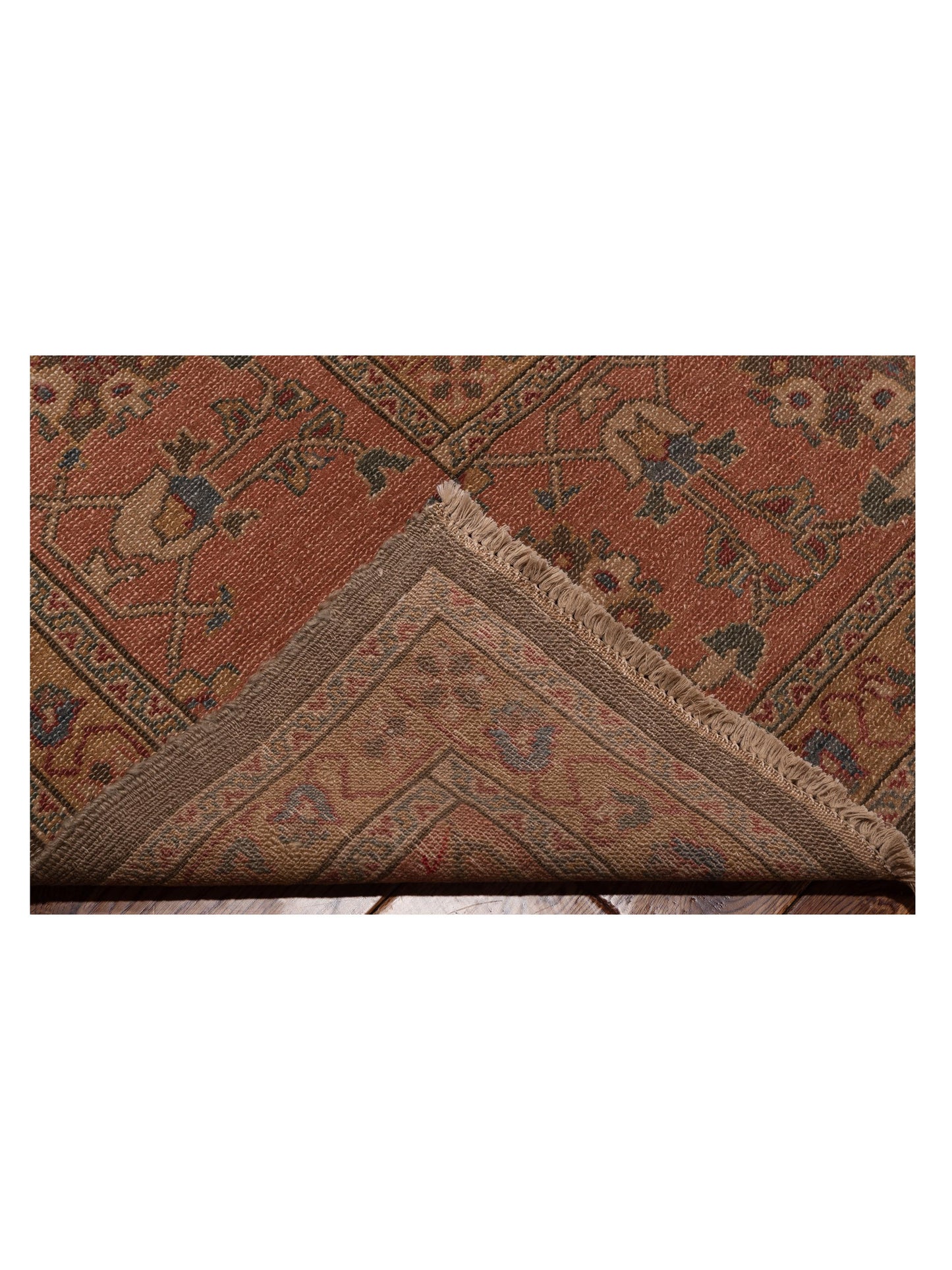 Turkish Elvan 97392 Green Pink 11.10x17.9 Hand Knotted Rug