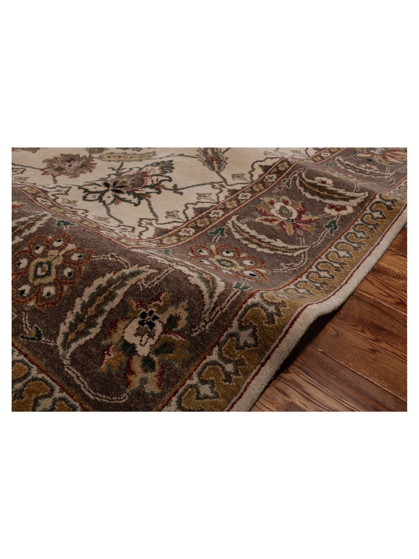Jahan 85162 Ivory Purple 7.10x10.4 Hand Knotted Rug