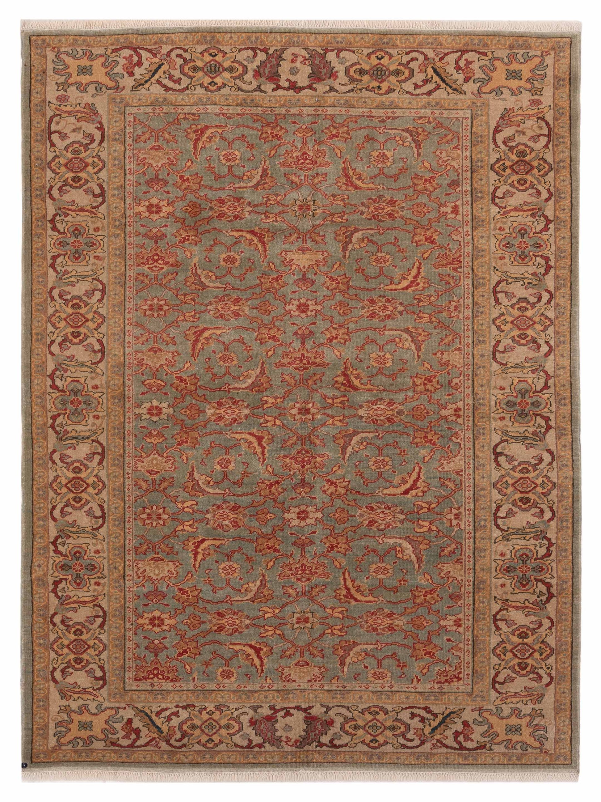 Pasha Antique Loom  Green Ivory Transitional