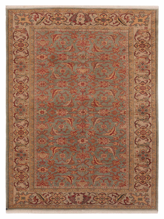 Pasha Antique Loom  Green Ivory Transitional