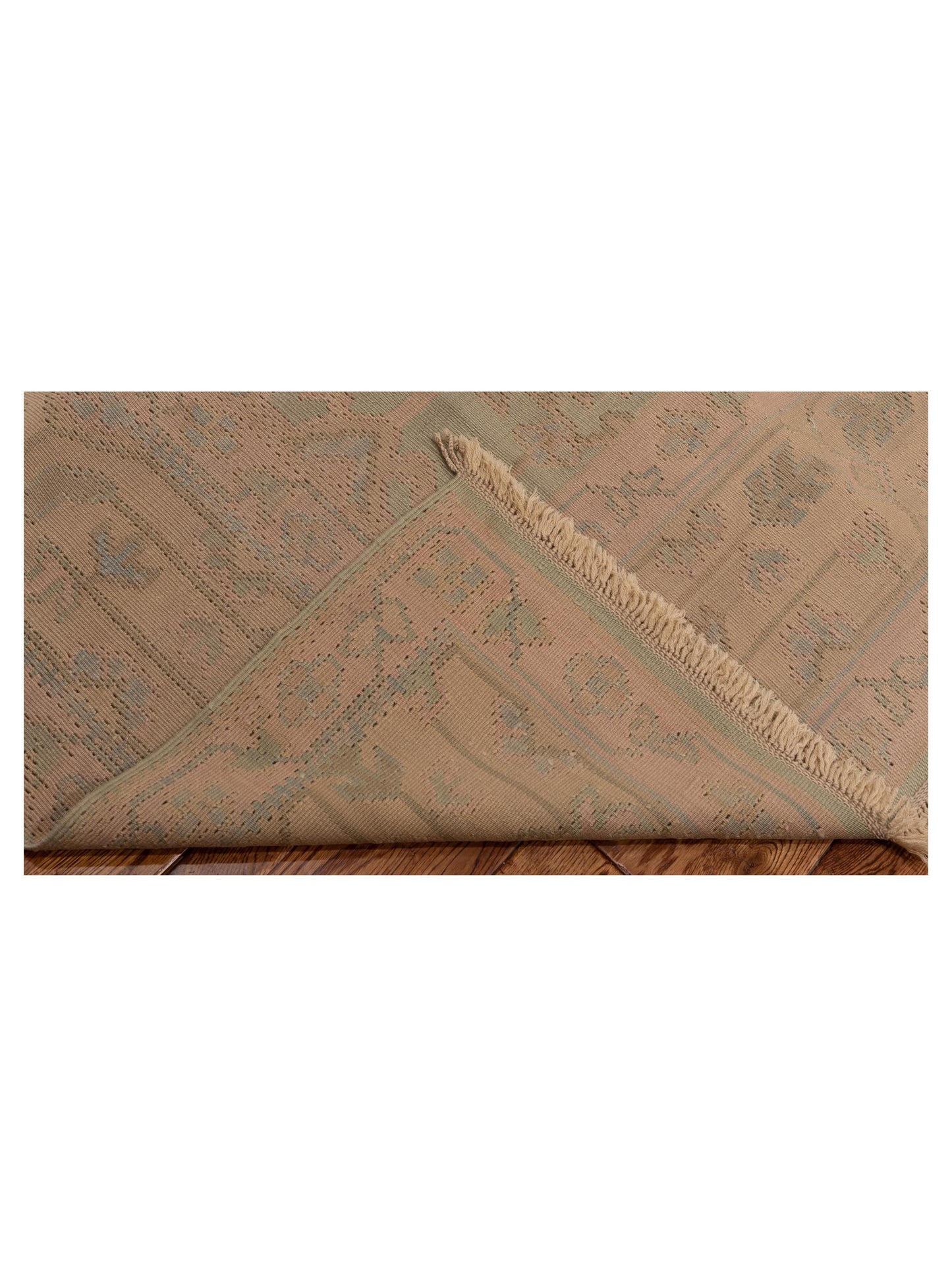 Transilvanian Kilim 65747 Green Cream 7.10x10.8 Hand Woven Rug