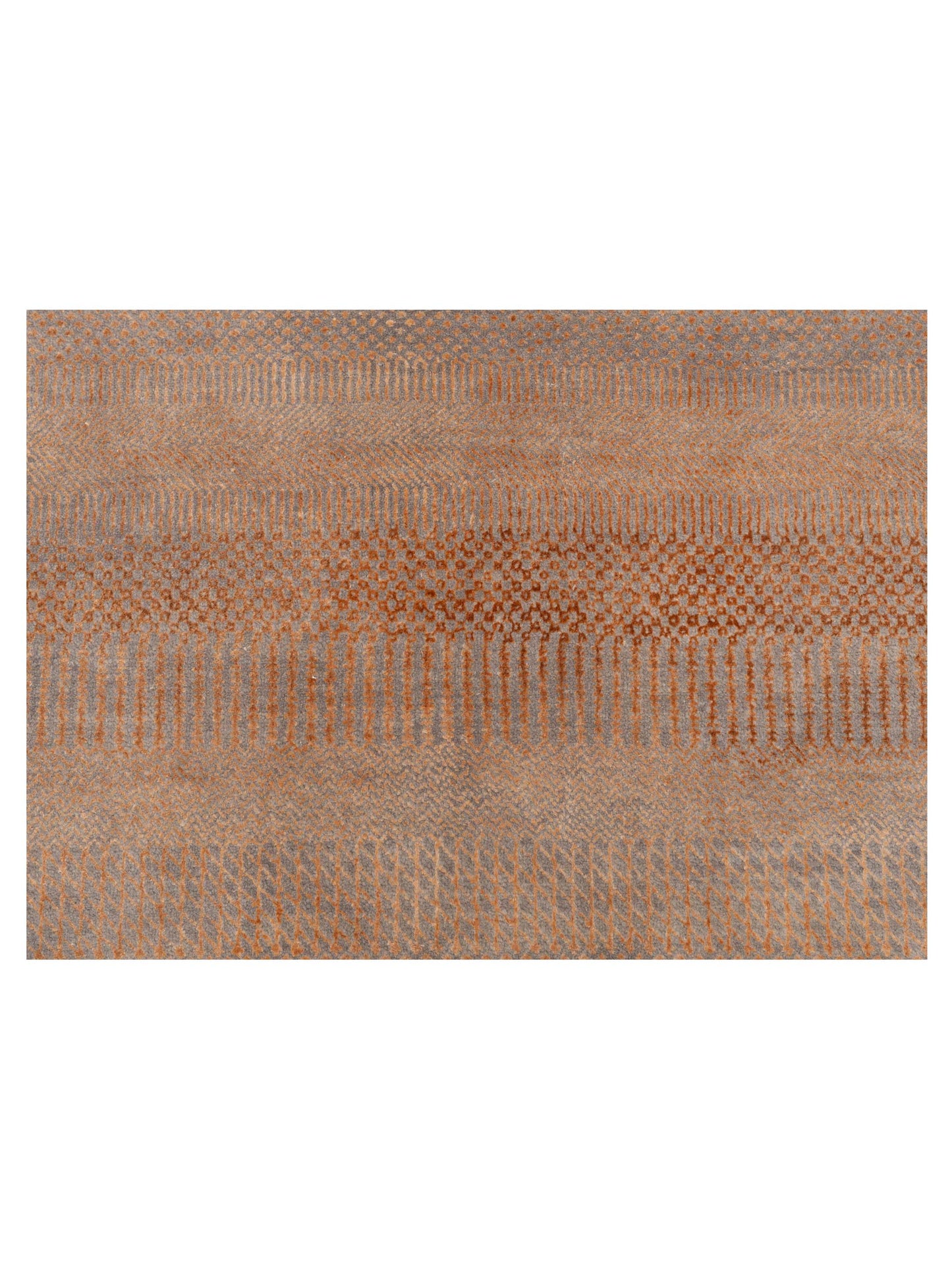 Aurore 120991 Silver Silver 6x9.1 Hand Knotted Rug