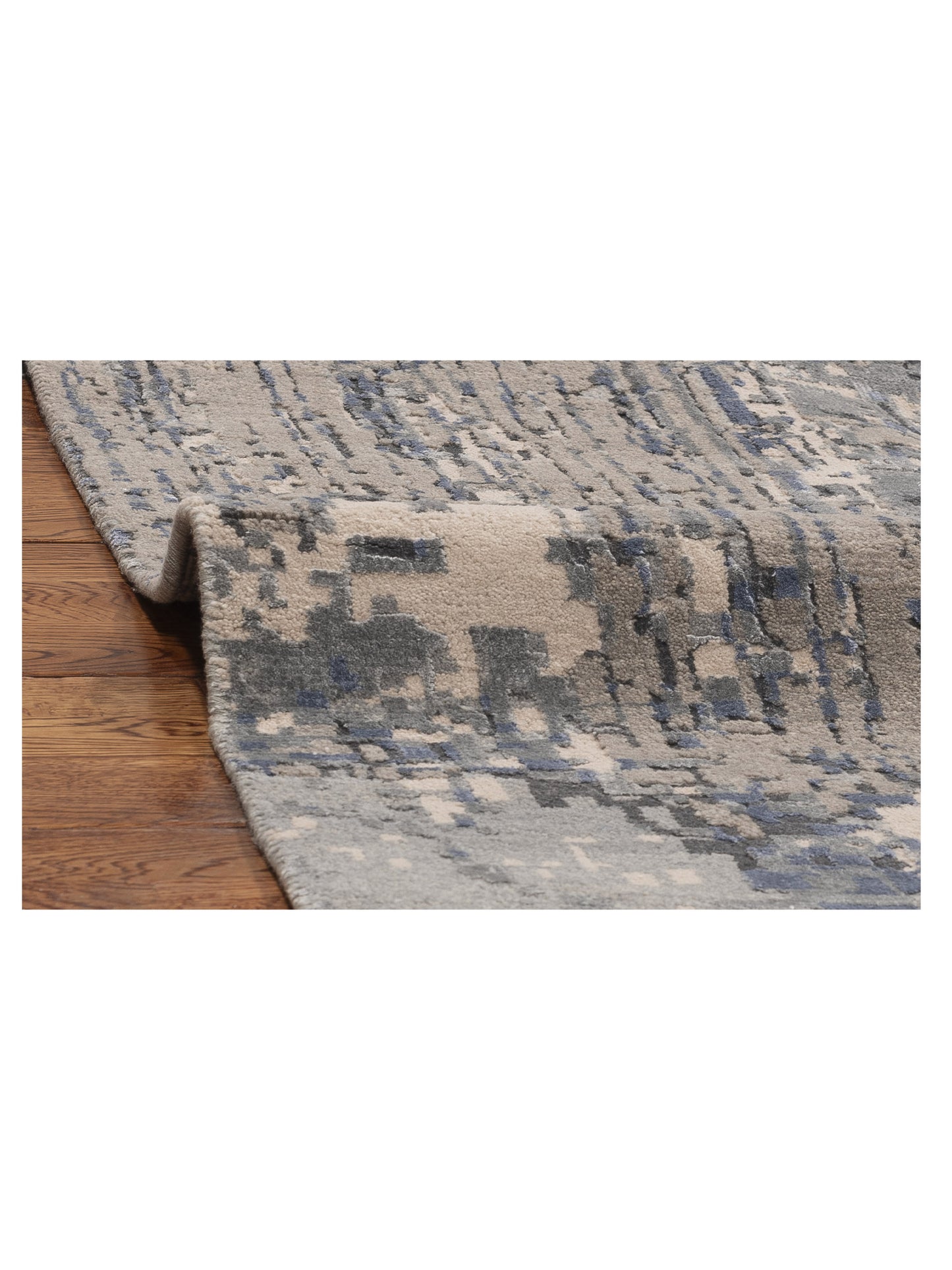Tibetino 154835 Ivory Gray 9.3x12.1 Hand Knotted Rug