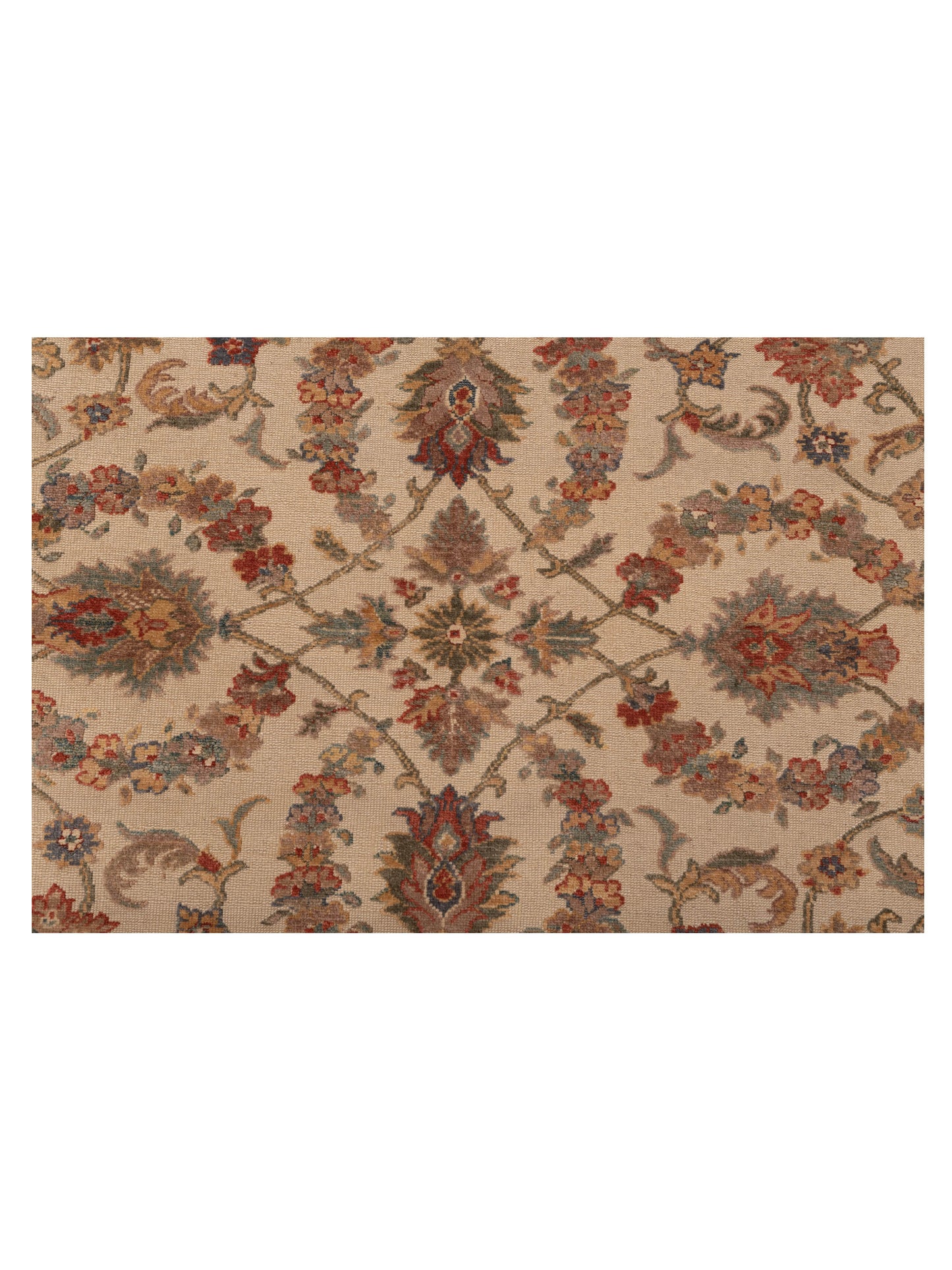 Antique Loom 104422 Ivory Brown 9.4x12.6 Hand Knotted Rug