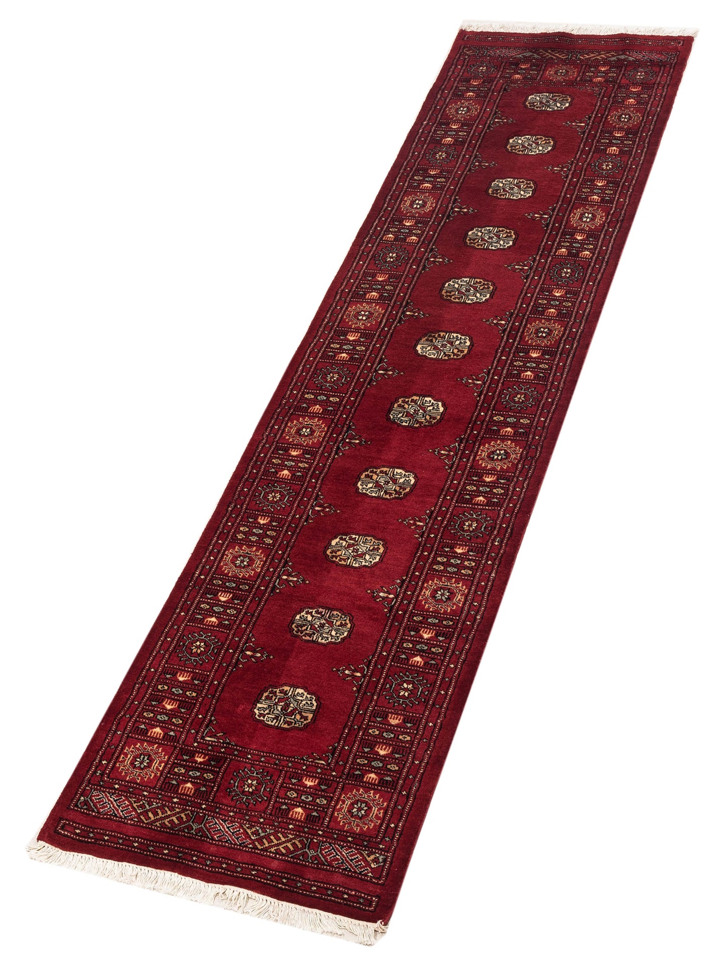 Bokhara 145621 Red Red 2.7x10.6 Hand Knotted Rug