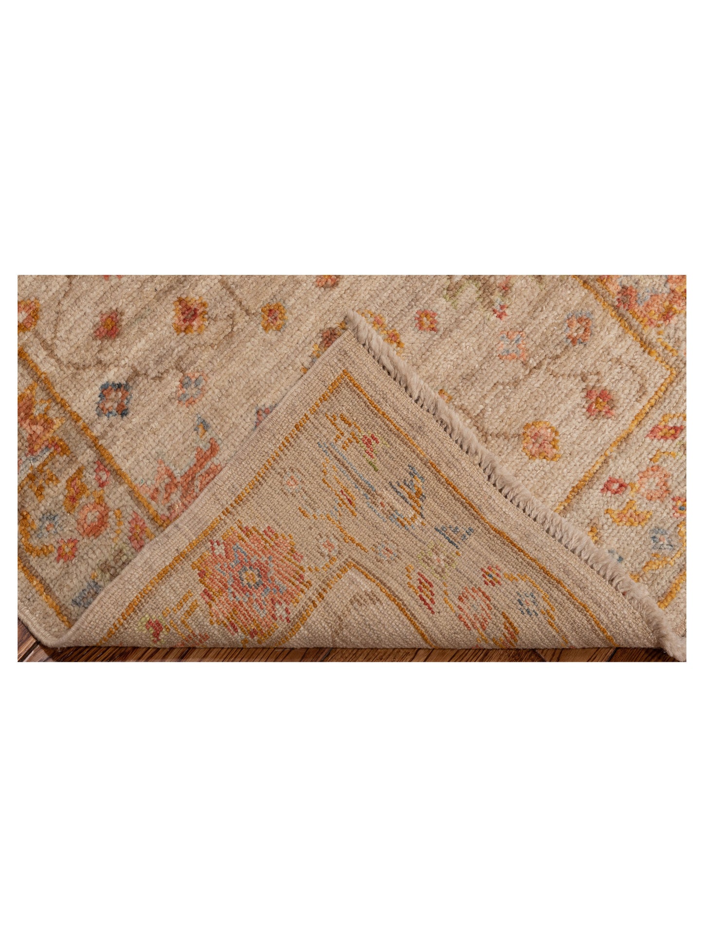 Angora Oushak 150244 Ivory Silver 2.6x13.9 Hand Knotted Rug