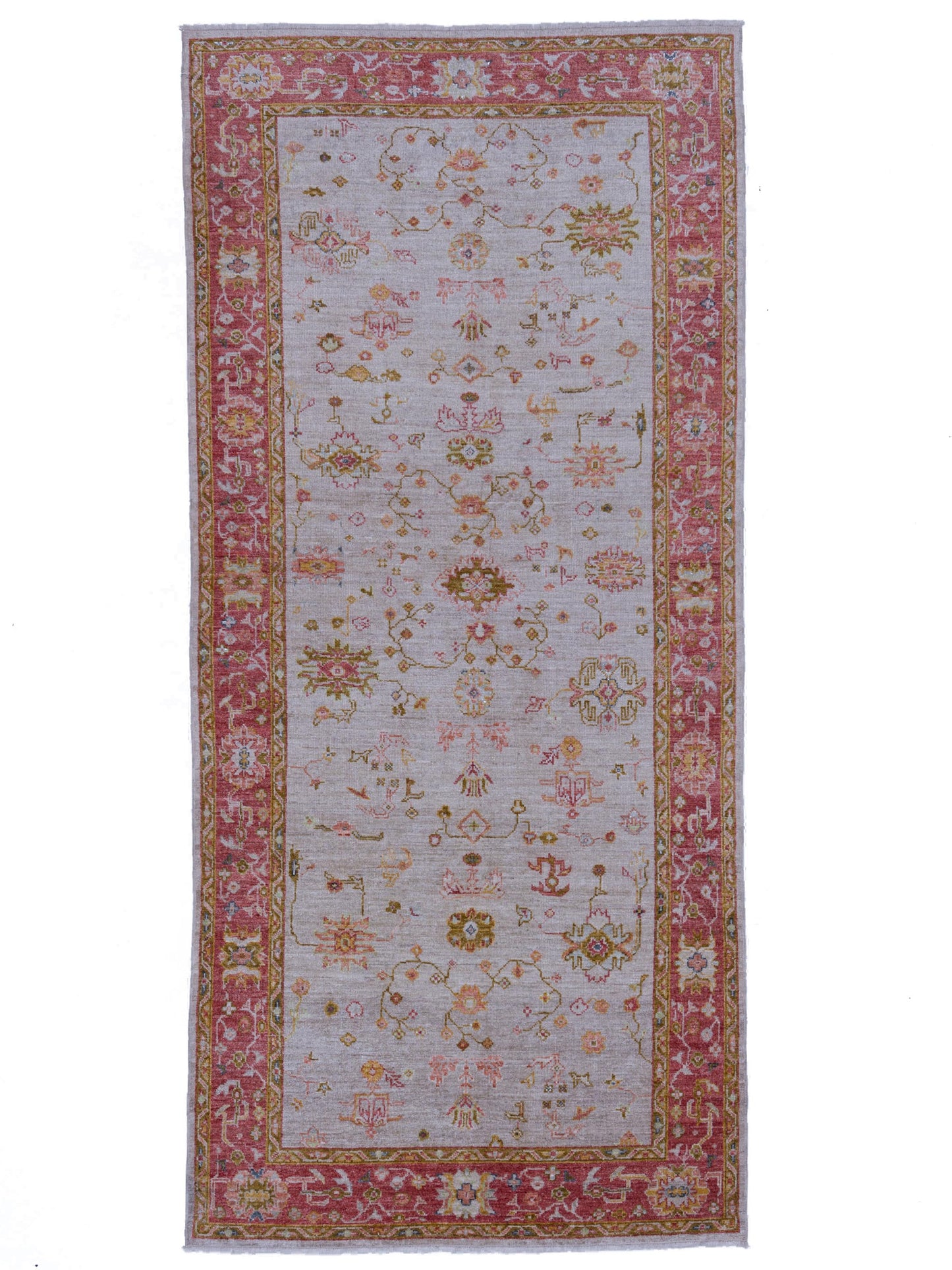 Anadol Angora Oushak  Silver Red Traditional