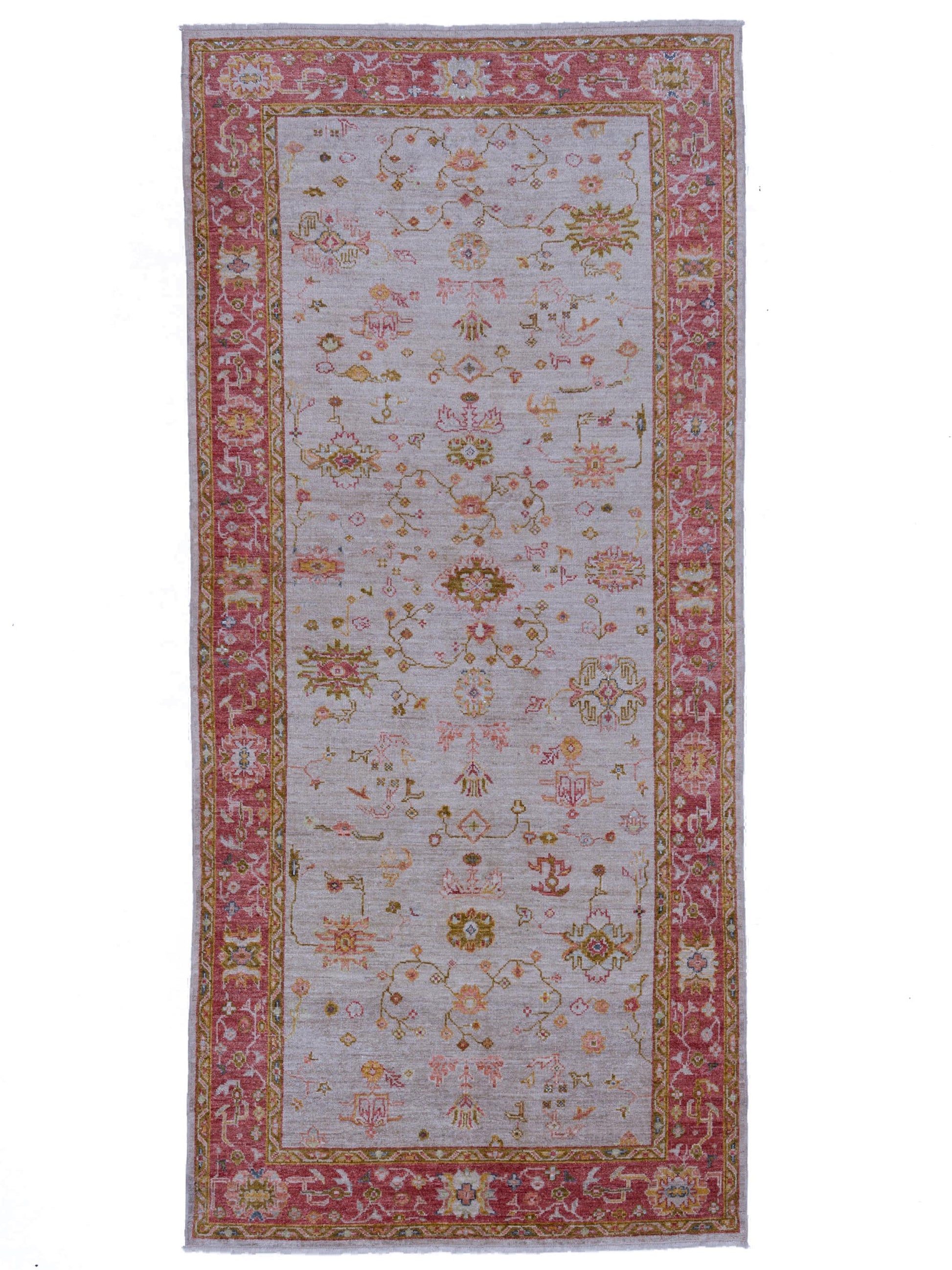Anadol Angora Oushak  Silver Red Traditional
