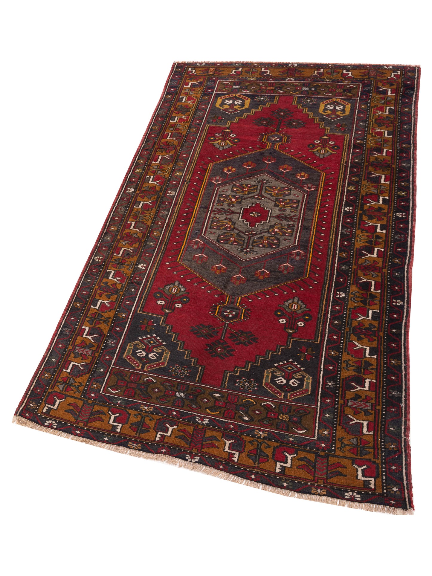 Old Anatolian 148478 Red Gold 4x7.11 Hand Knotted Rug